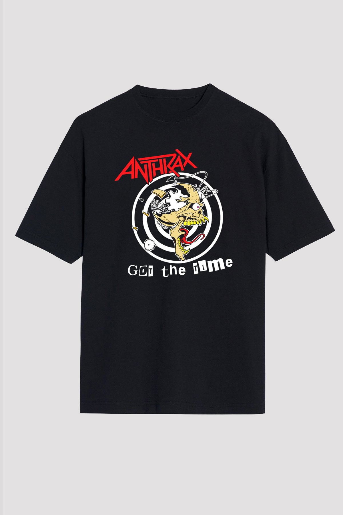 Anthrax Siyah Unisex Oversize Tişört T-Shirt