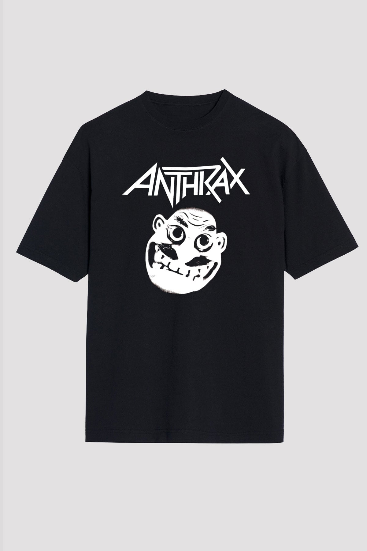 Anthrax Siyah Unisex Oversize Tişört T-Shirt