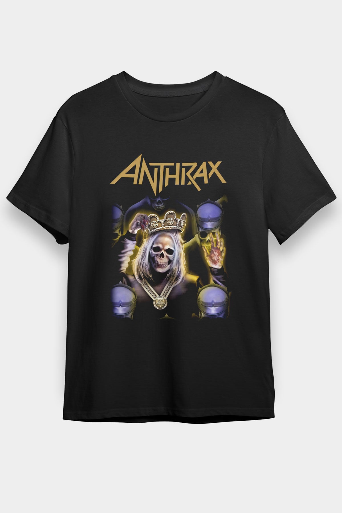 Anthrax Siyah Unisex Tişört T-Shirt - TişörtFabrikası