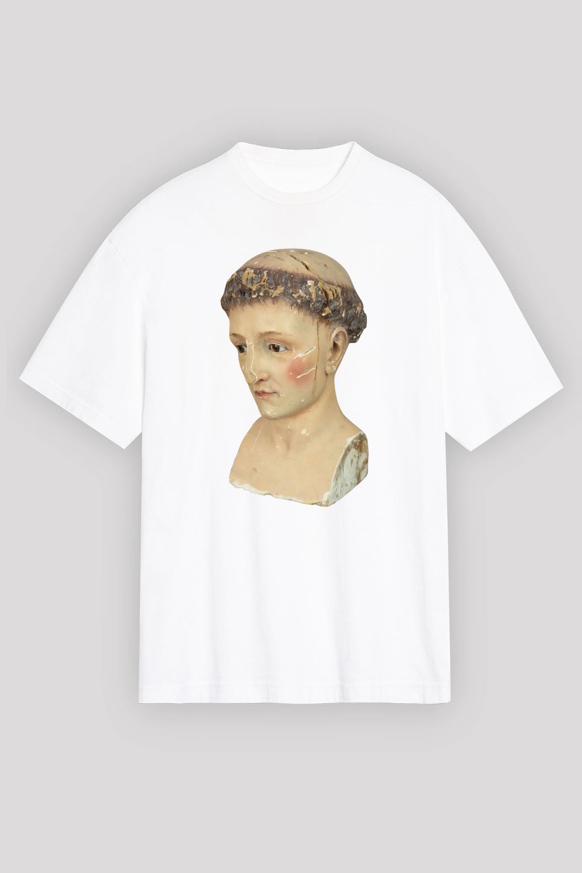 Antika satıcısı Beyaz Unisex Oversize Tişört T-Shirt