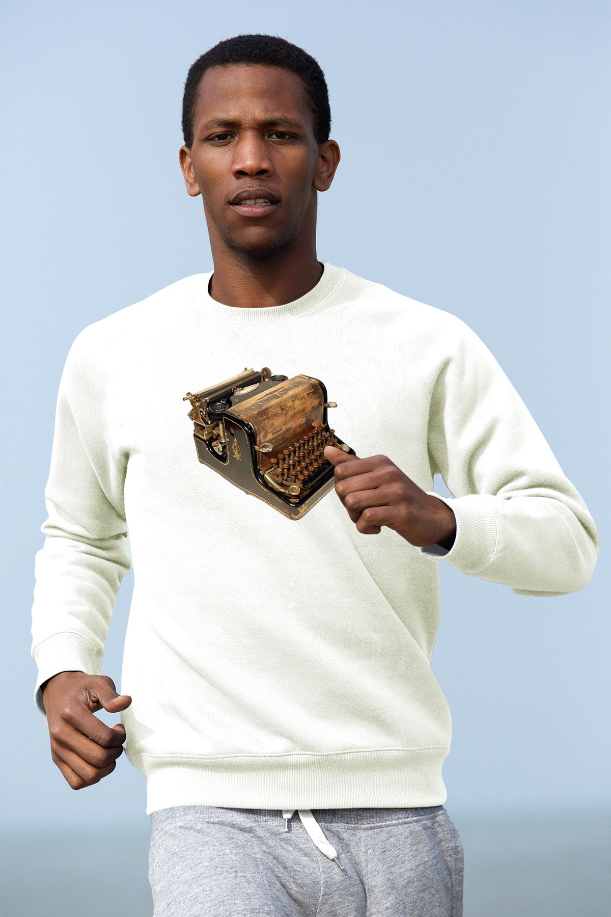 Antika satıcısı Beyaz Unisex Sweatshirt