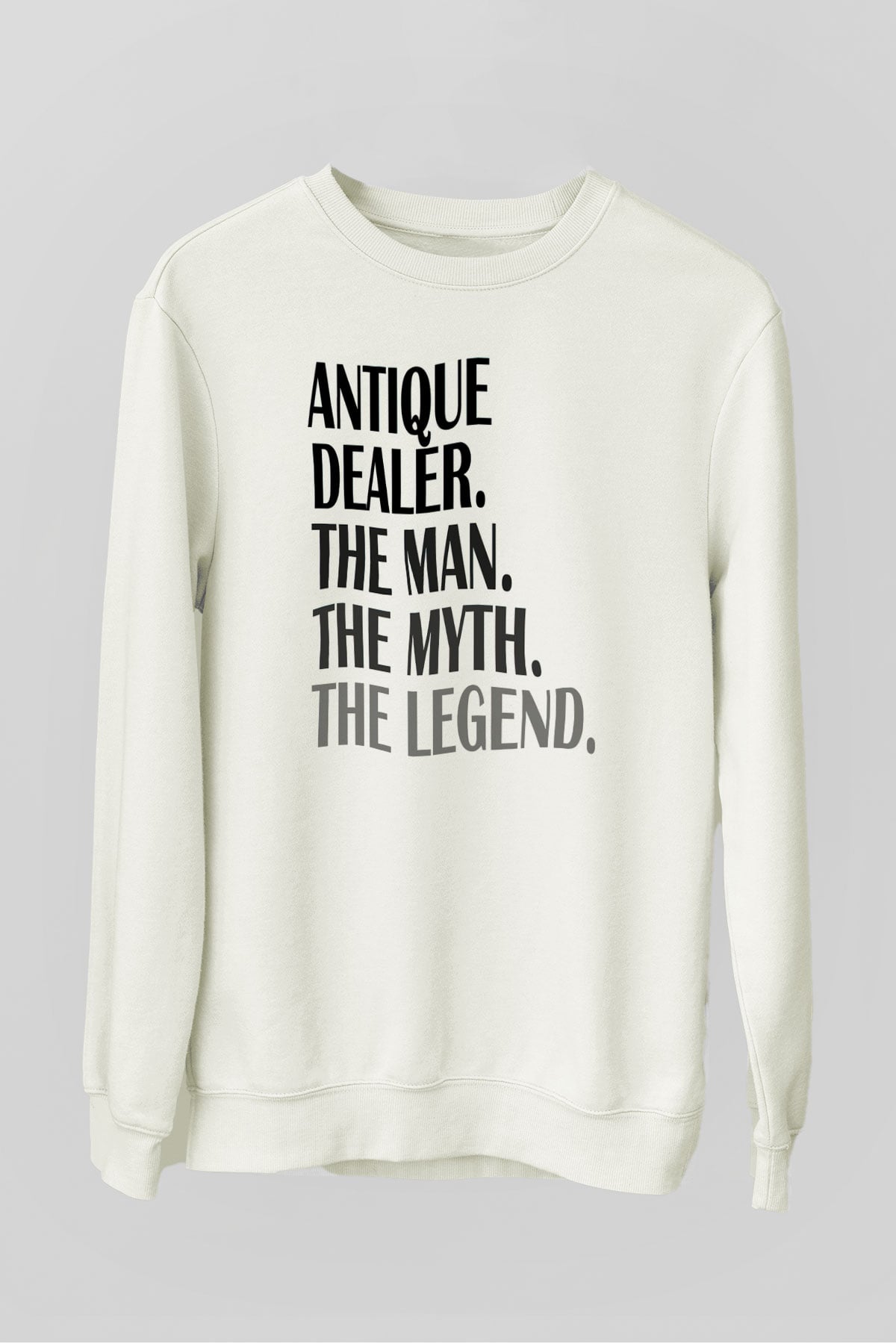 Antika satıcısı Beyaz Unisex Sweatshirt