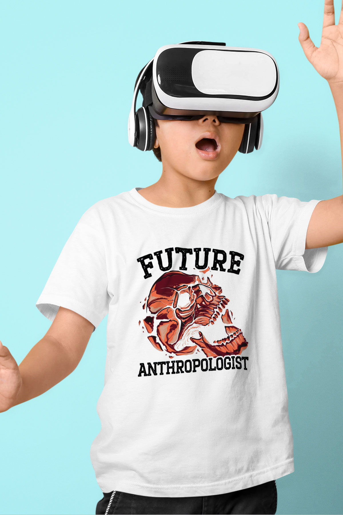 Antropolog Beyaz Unisex Çocuk Tişört