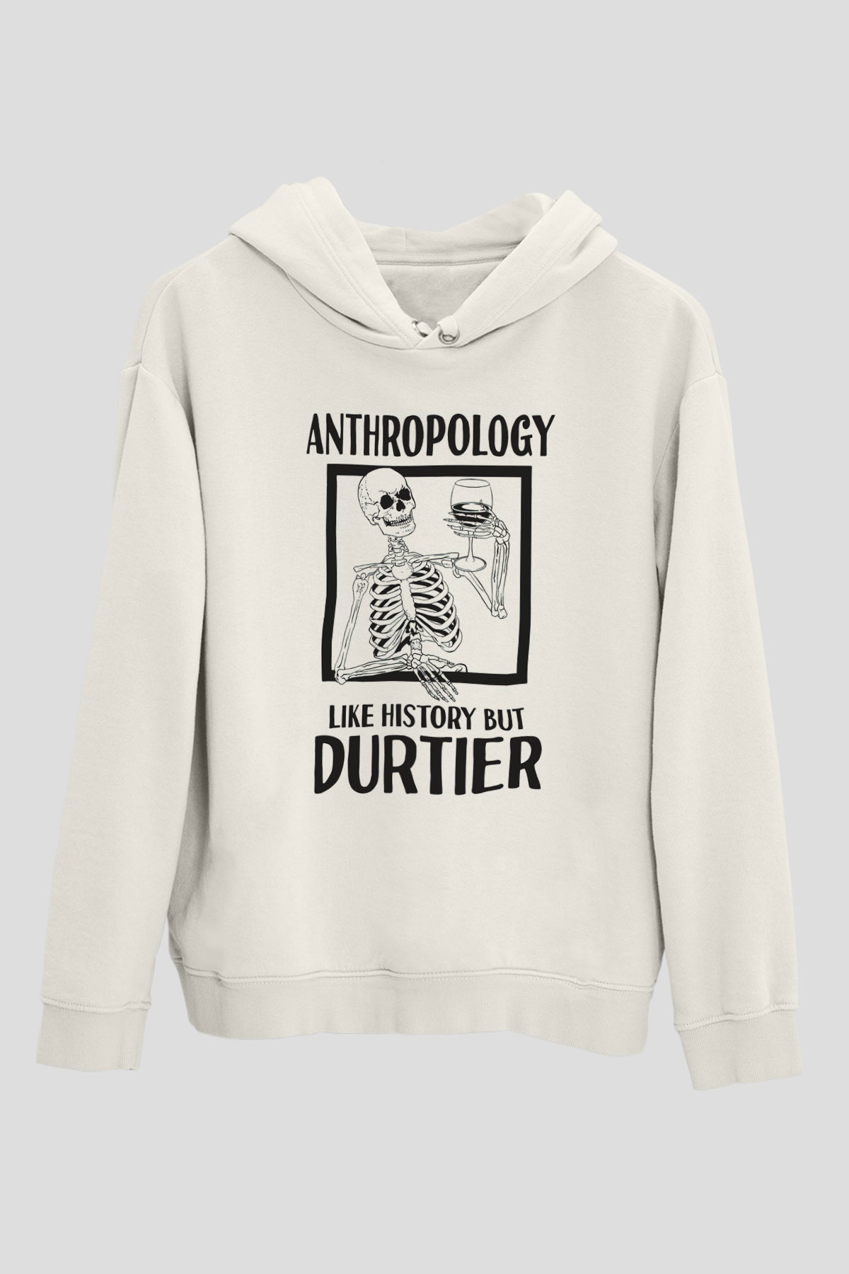Antropolog Beyaz Unisex Kapüşonlu Sweatshirt
