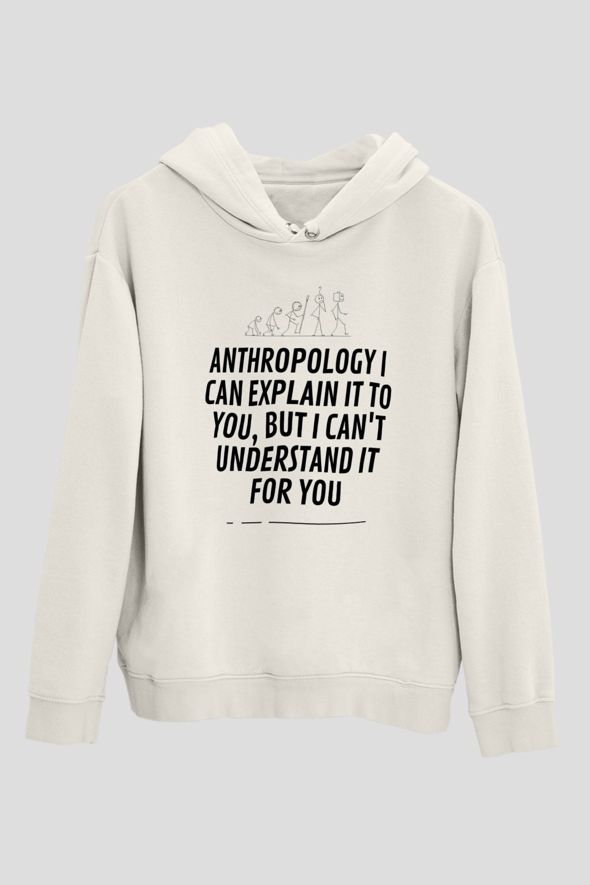 Antropolog Beyaz Unisex Kapüşonlu Sweatshirt