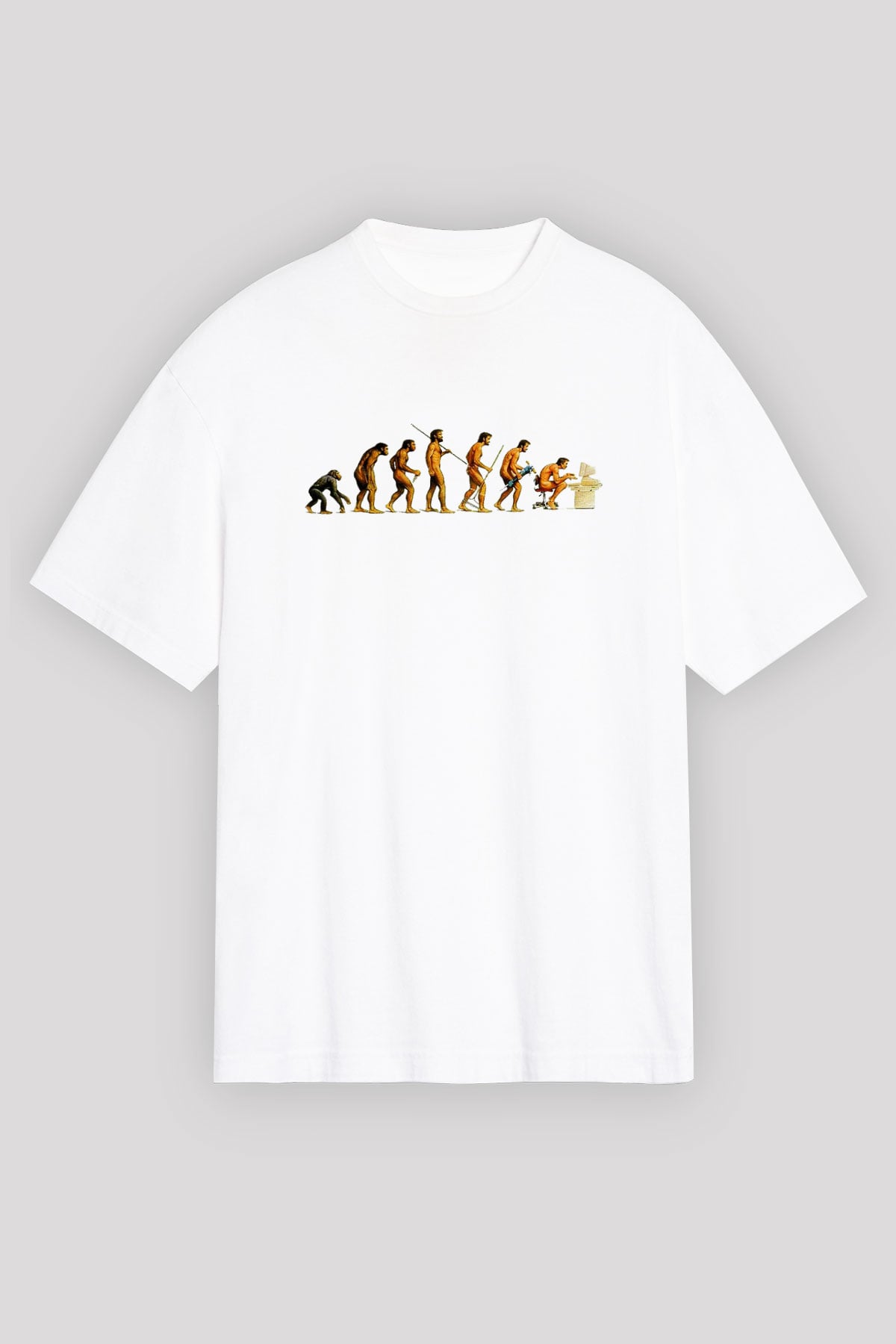 Antropolog Beyaz Unisex Oversize Tişört T-Shirt