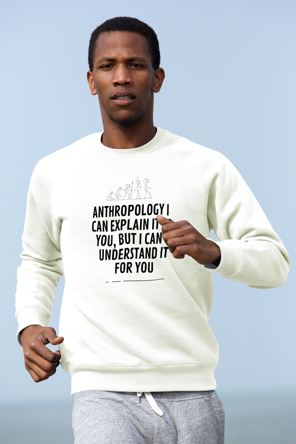 Antropolog Beyaz Unisex Sweatshirt