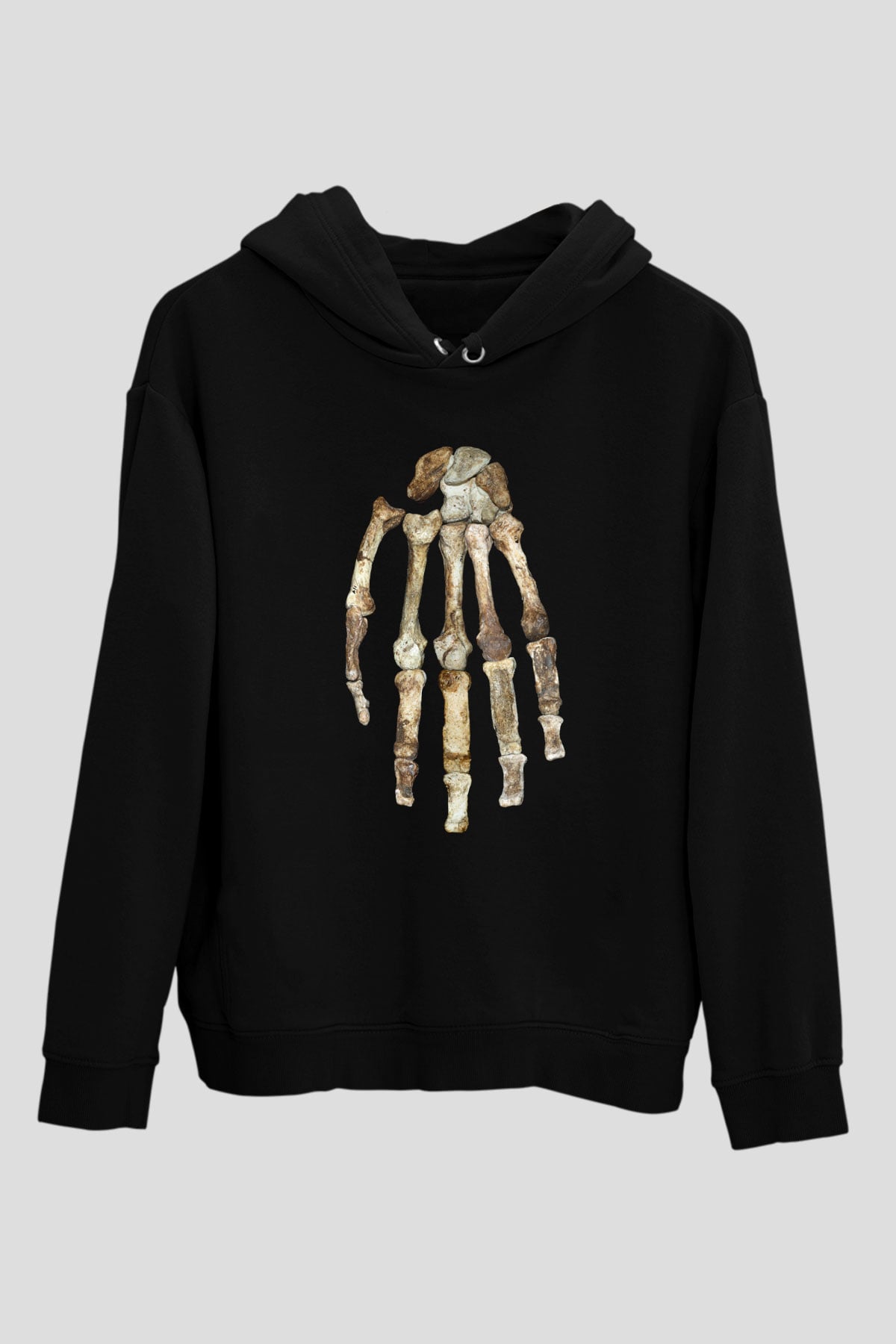 Antropolog Siyah Unisex Kapşonlu Sweatshirt