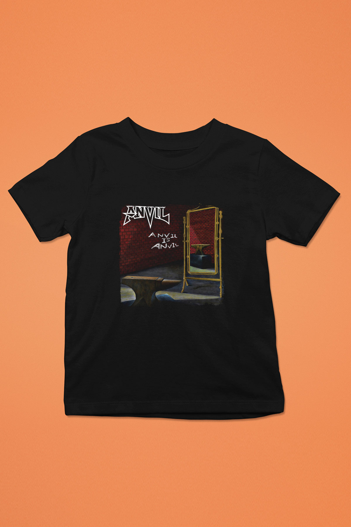 Anvil Baskılı Unisex Siyah Çocuk Tişört