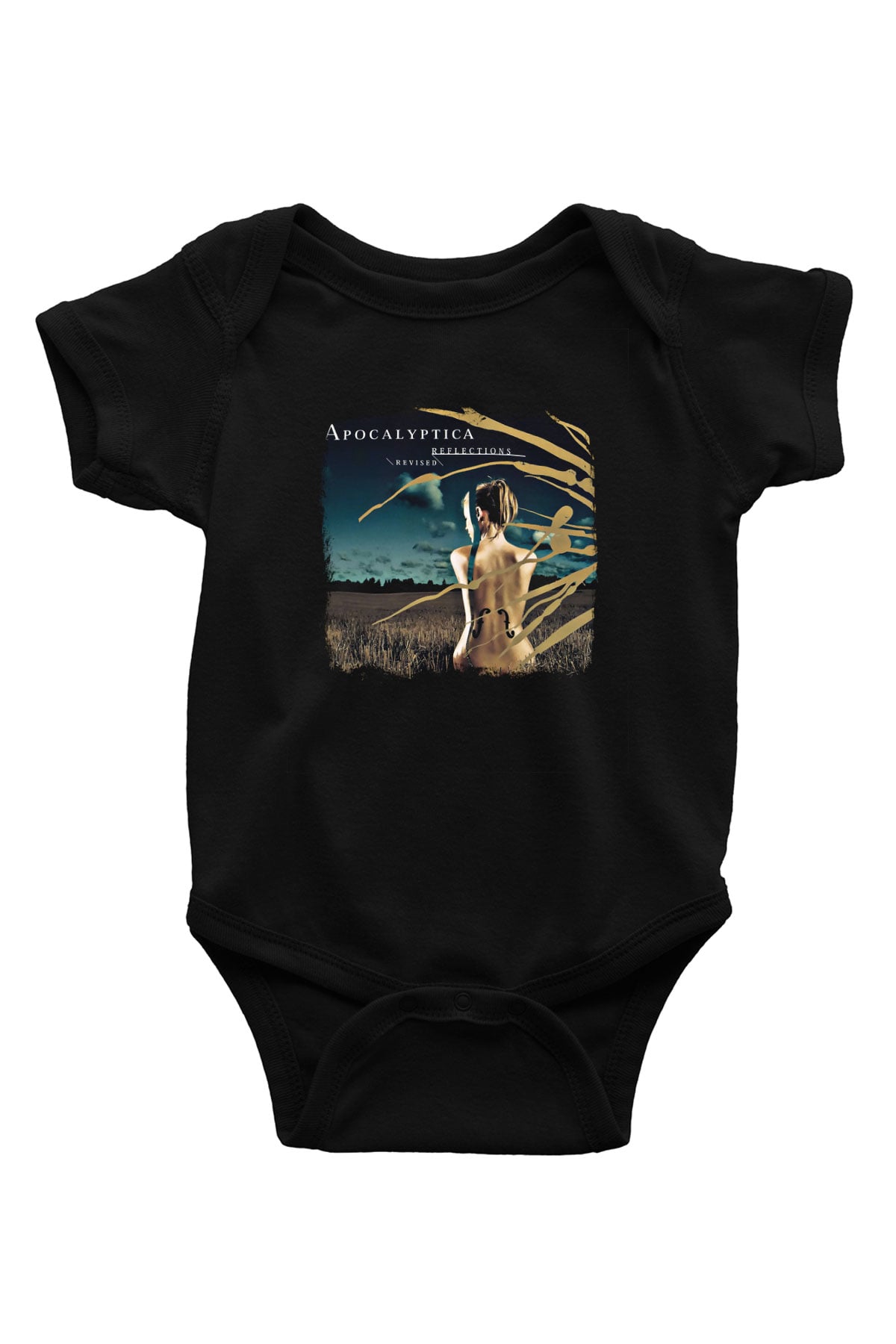 Apocalyptica Baskılı Unisex Siyah Bebek Body - Zıbın