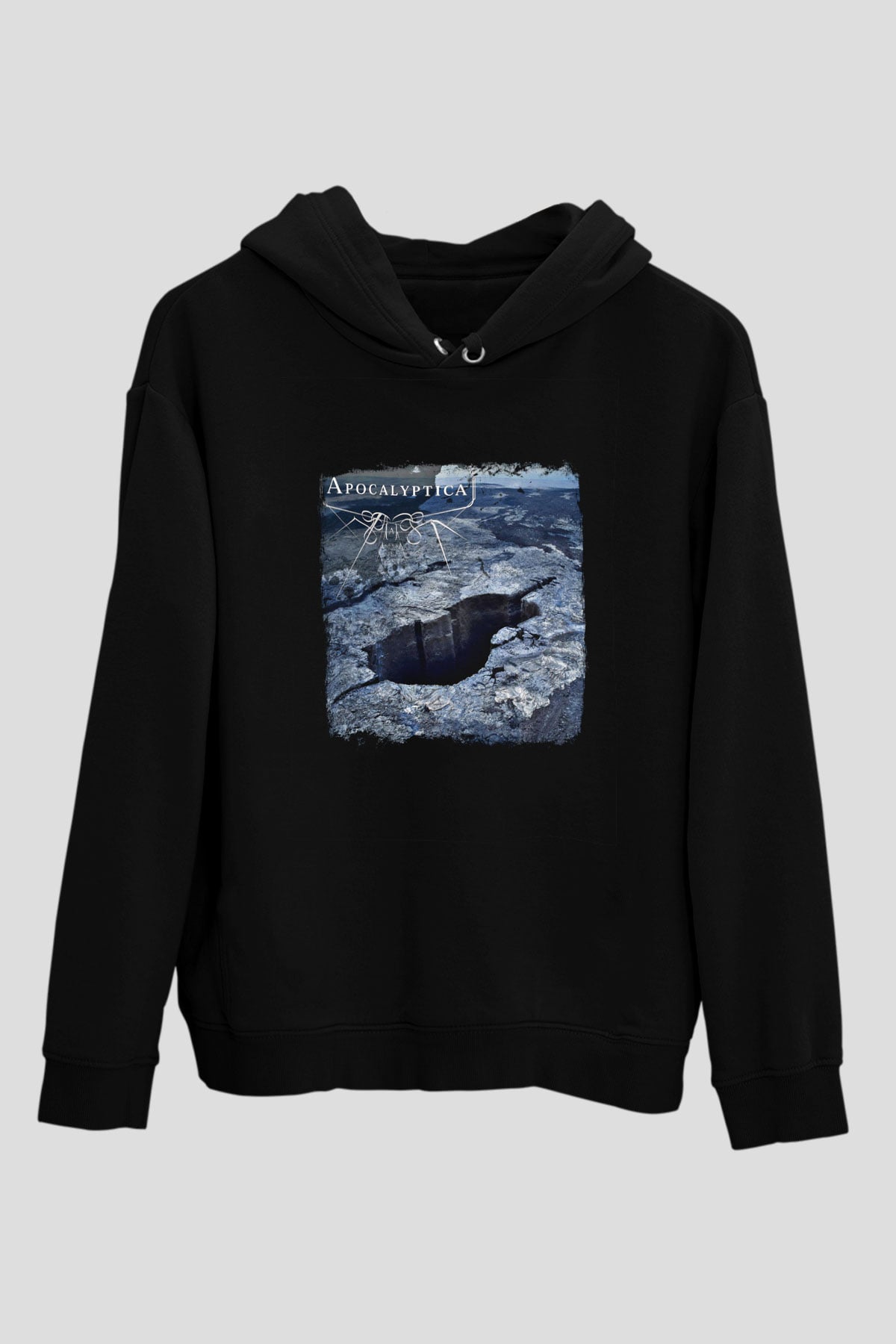 Apocalyptica Baskılı Unisex Siyah Hoodie