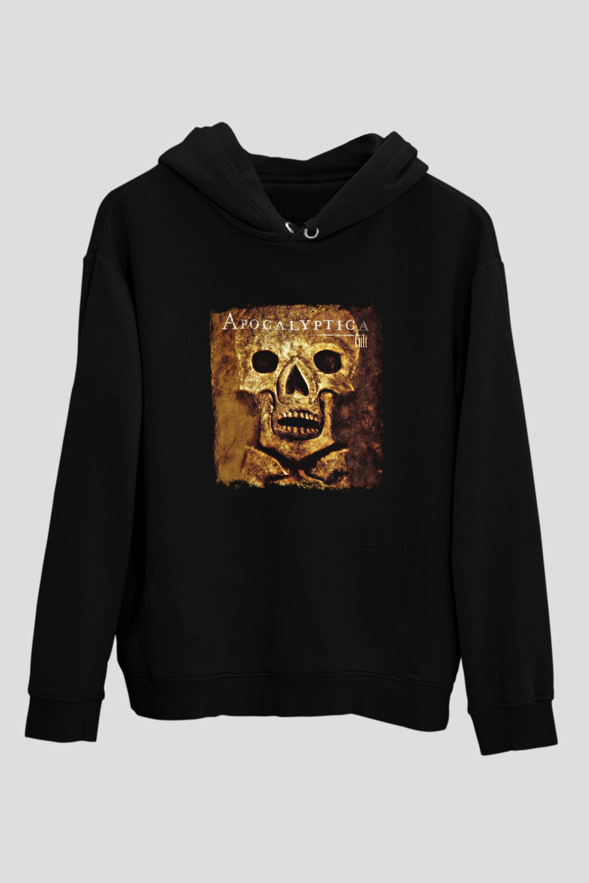 Apocalyptica Baskılı Unisex Siyah Hoodie