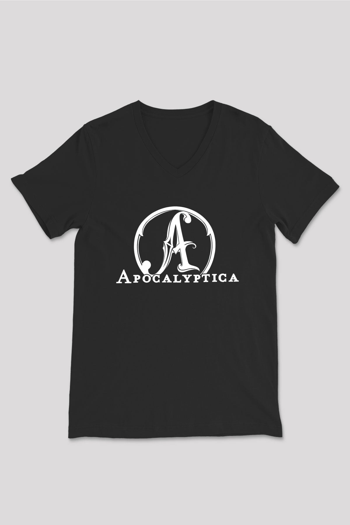 Apocalyptica Siyah Unisex V Yaka Tişört T-Shirt