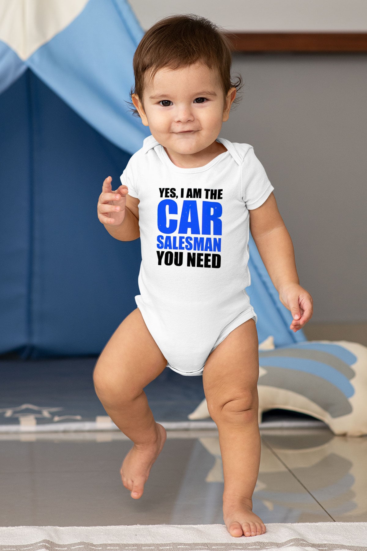 Araba satıcısı Beyaz Bebek Body - Zıbın