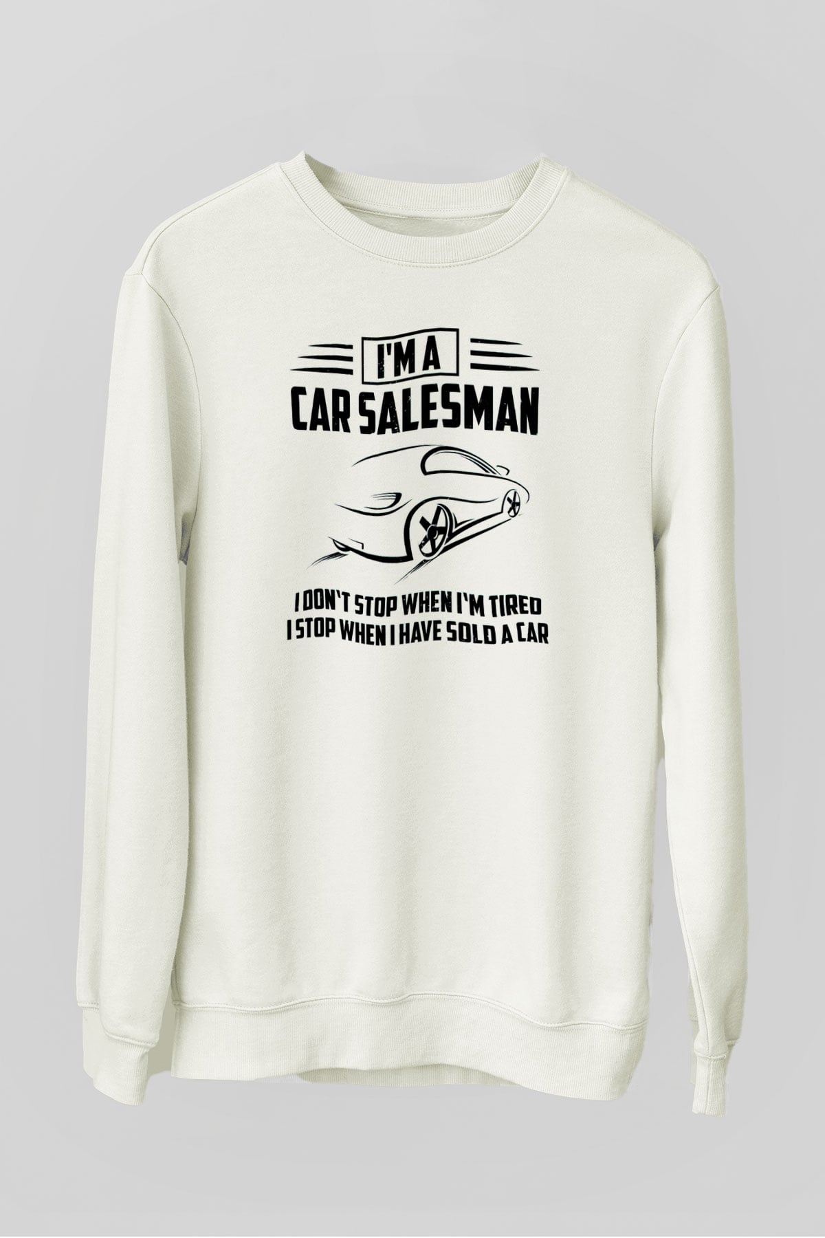 Araba satıcısı Beyaz Unisex Sweatshirt