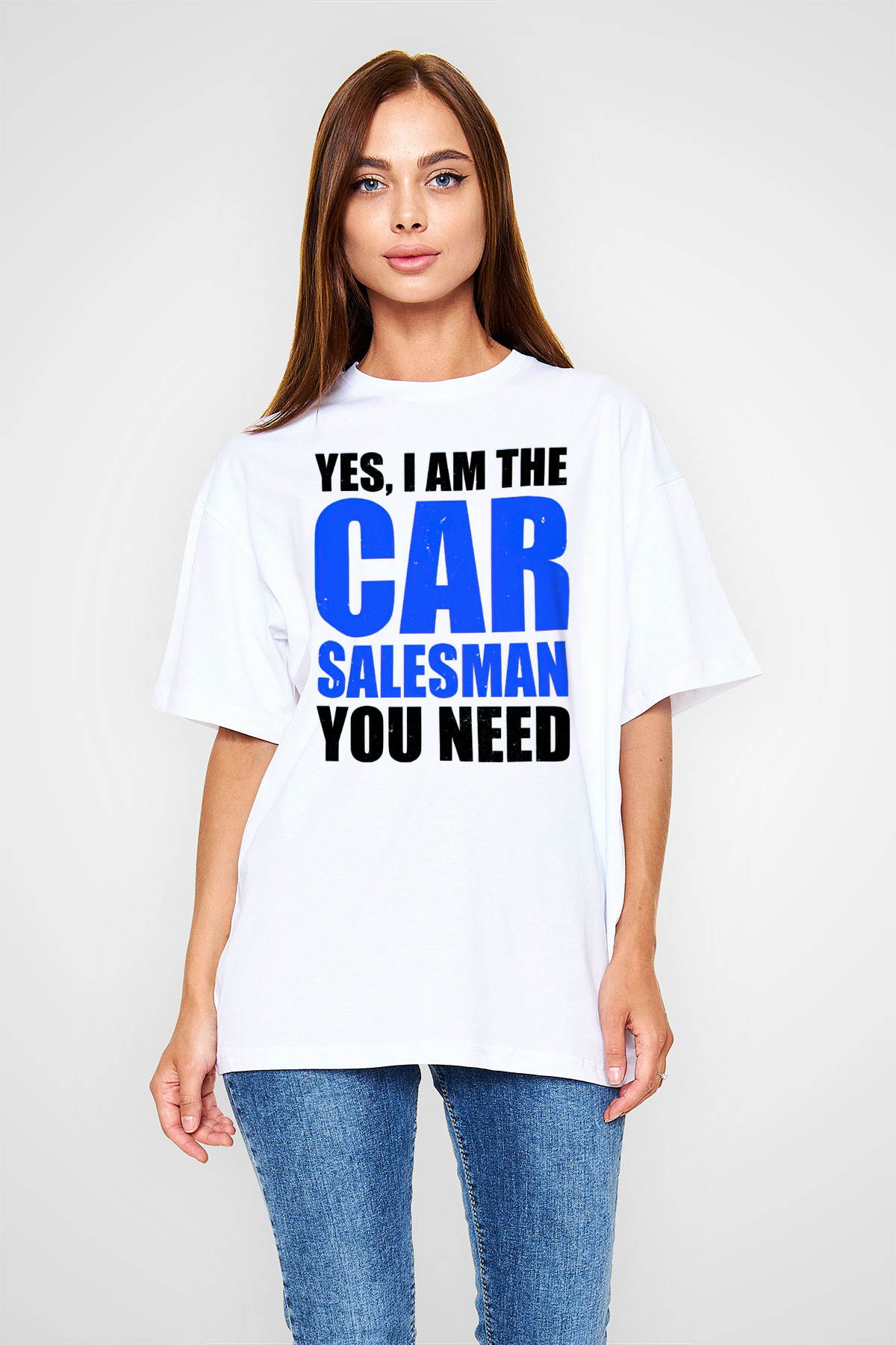 Araba satıcısı Beyaz Unisex Tişört T-Shirt - TişörtFabrikası
