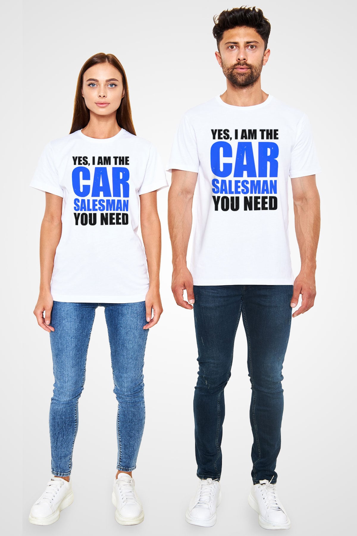 Araba satıcısı Beyaz Unisex Tişört T-Shirt - TişörtFabrikası