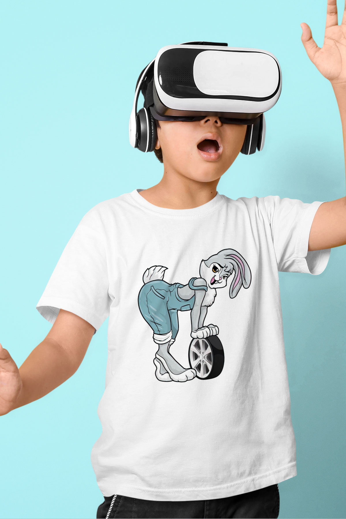 Araba tamircisi Beyaz Unisex Çocuk Tişört