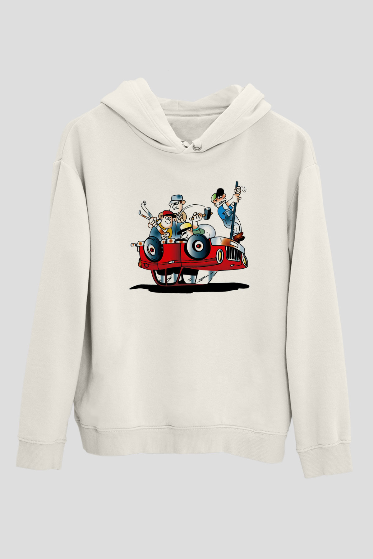 Araba tamircisi Beyaz Unisex Hoodie