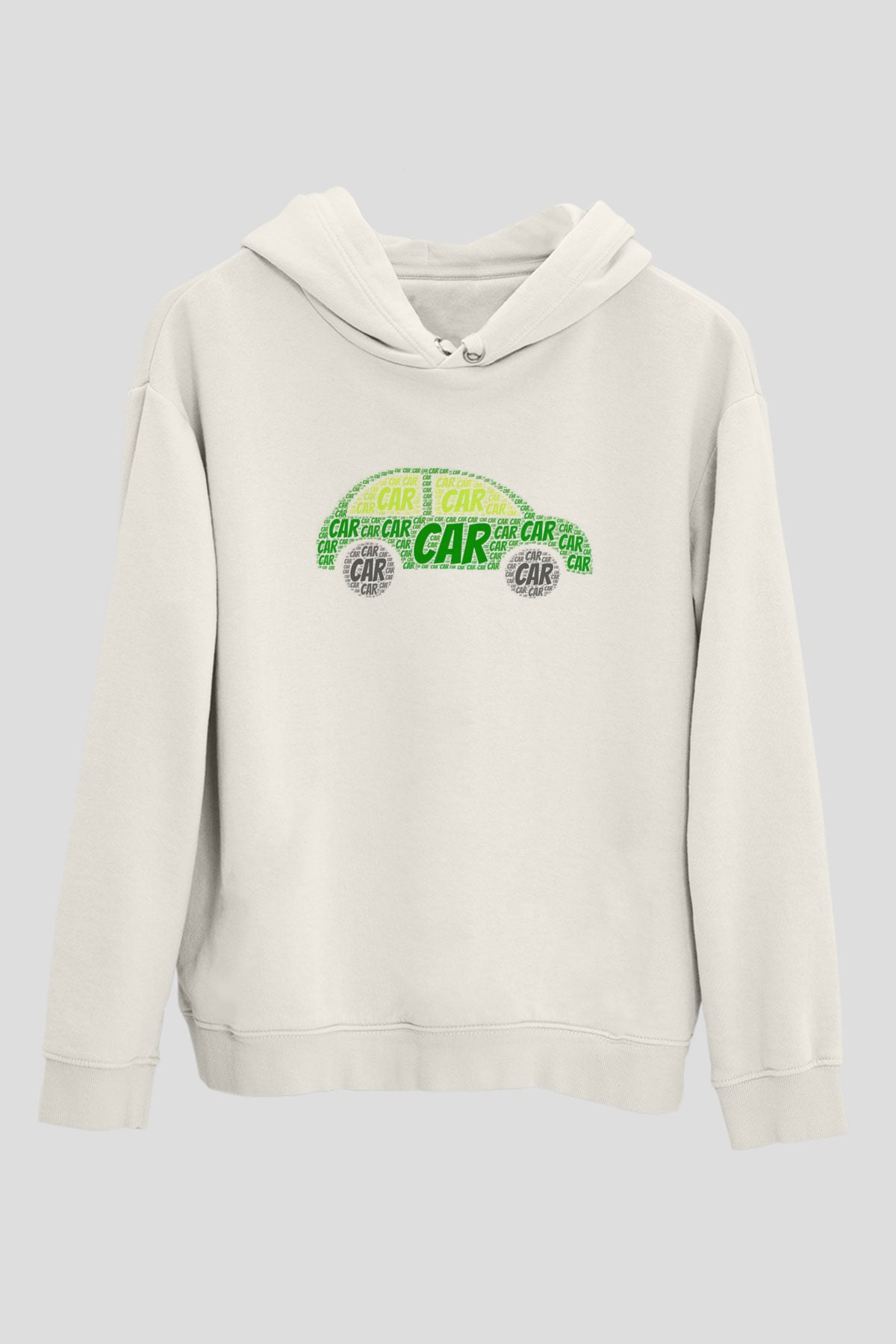 Araba tamircisi Beyaz Unisex Kapüşonlu Sweatshirt