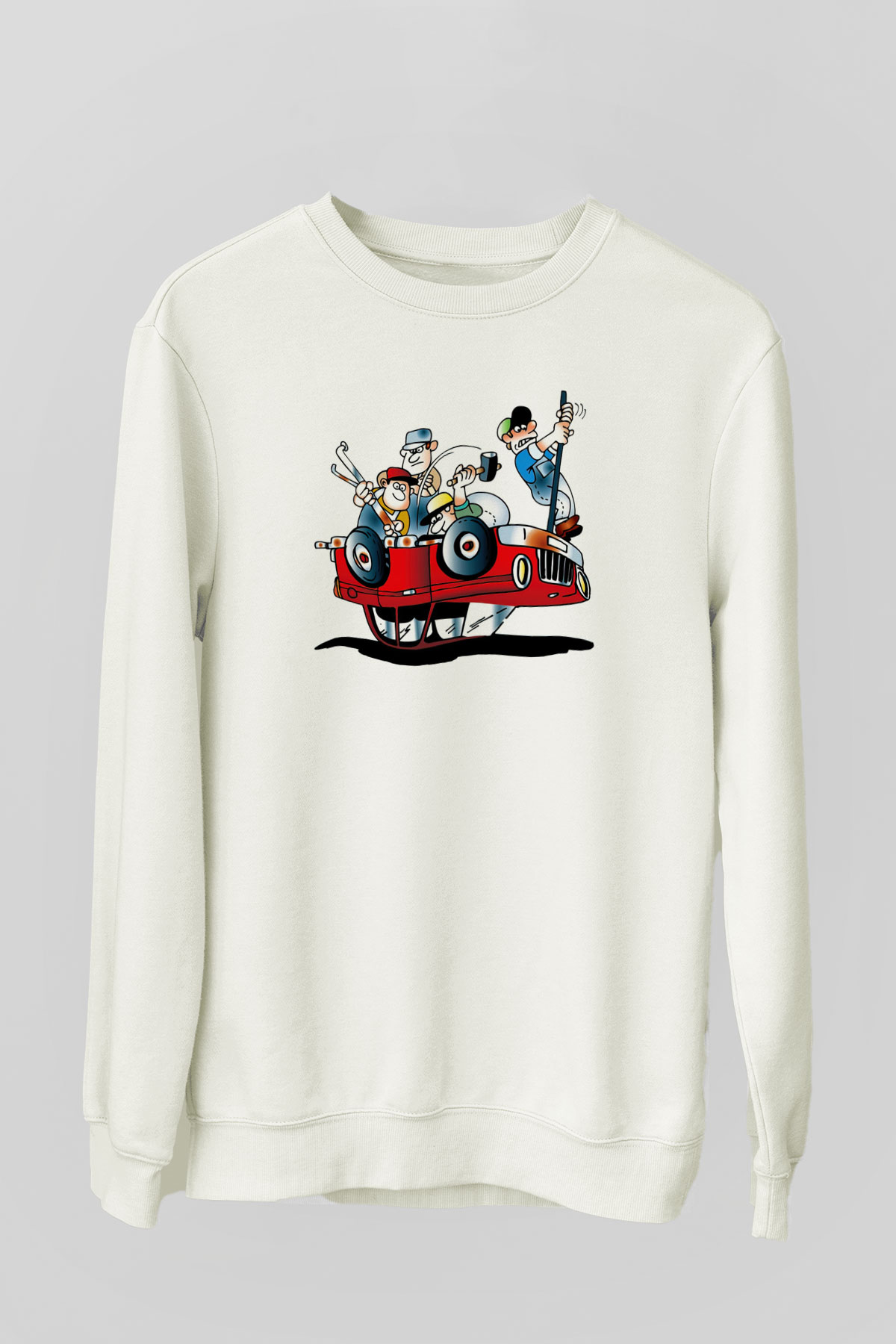 Araba tamircisi Beyaz Unisex Sweatshirt