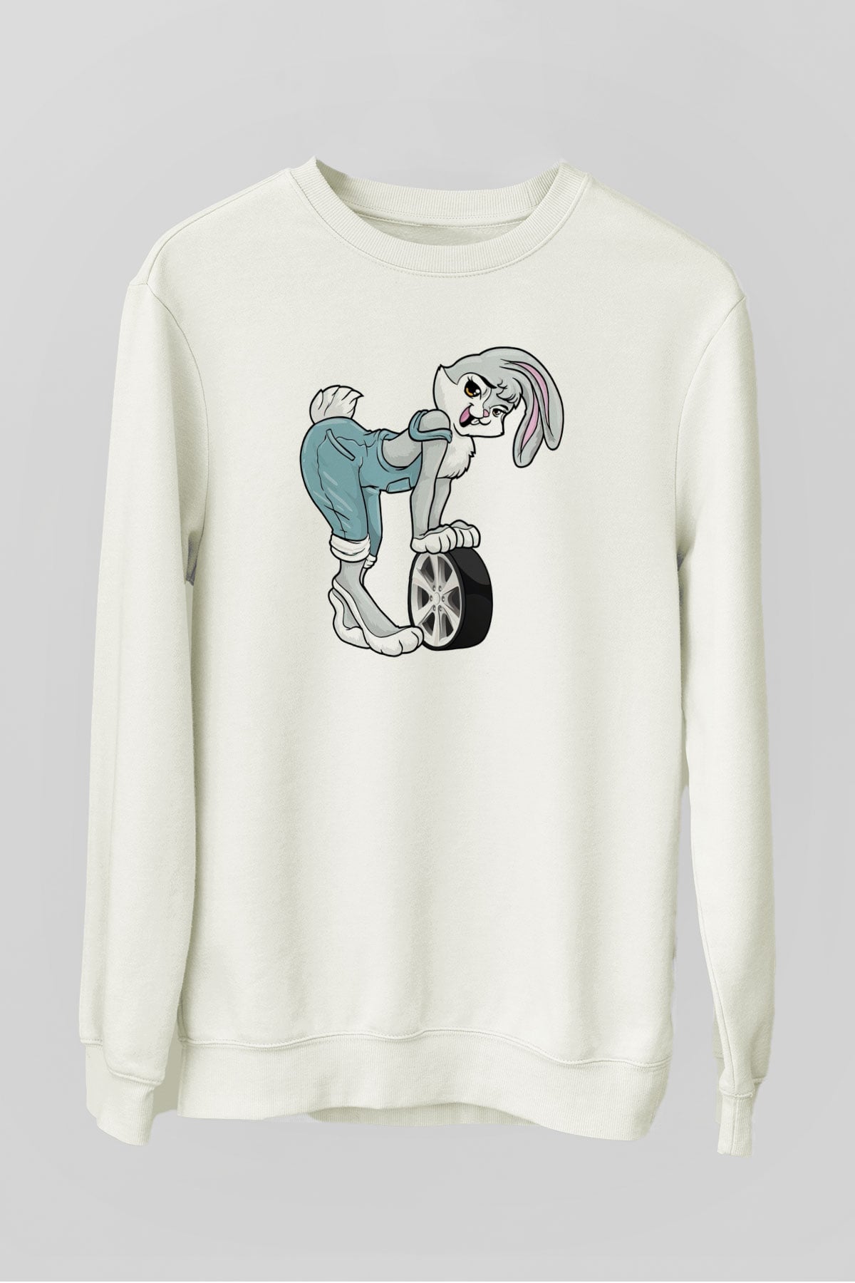Araba tamircisi Beyaz Unisex Sweatshirt
