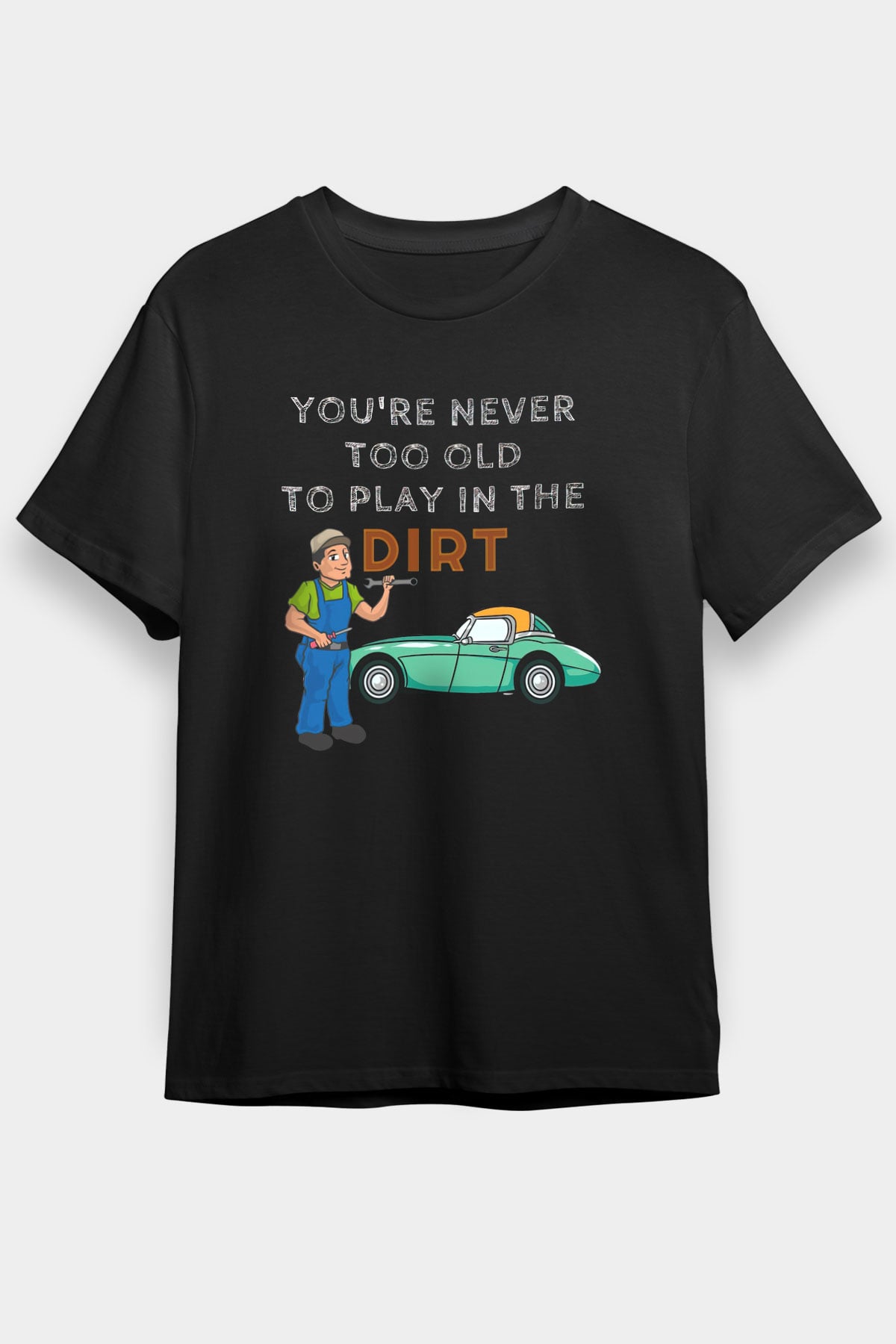 Araba tamircisi Siyah Unisex Tişört T-Shirt - TişörtFabrikası