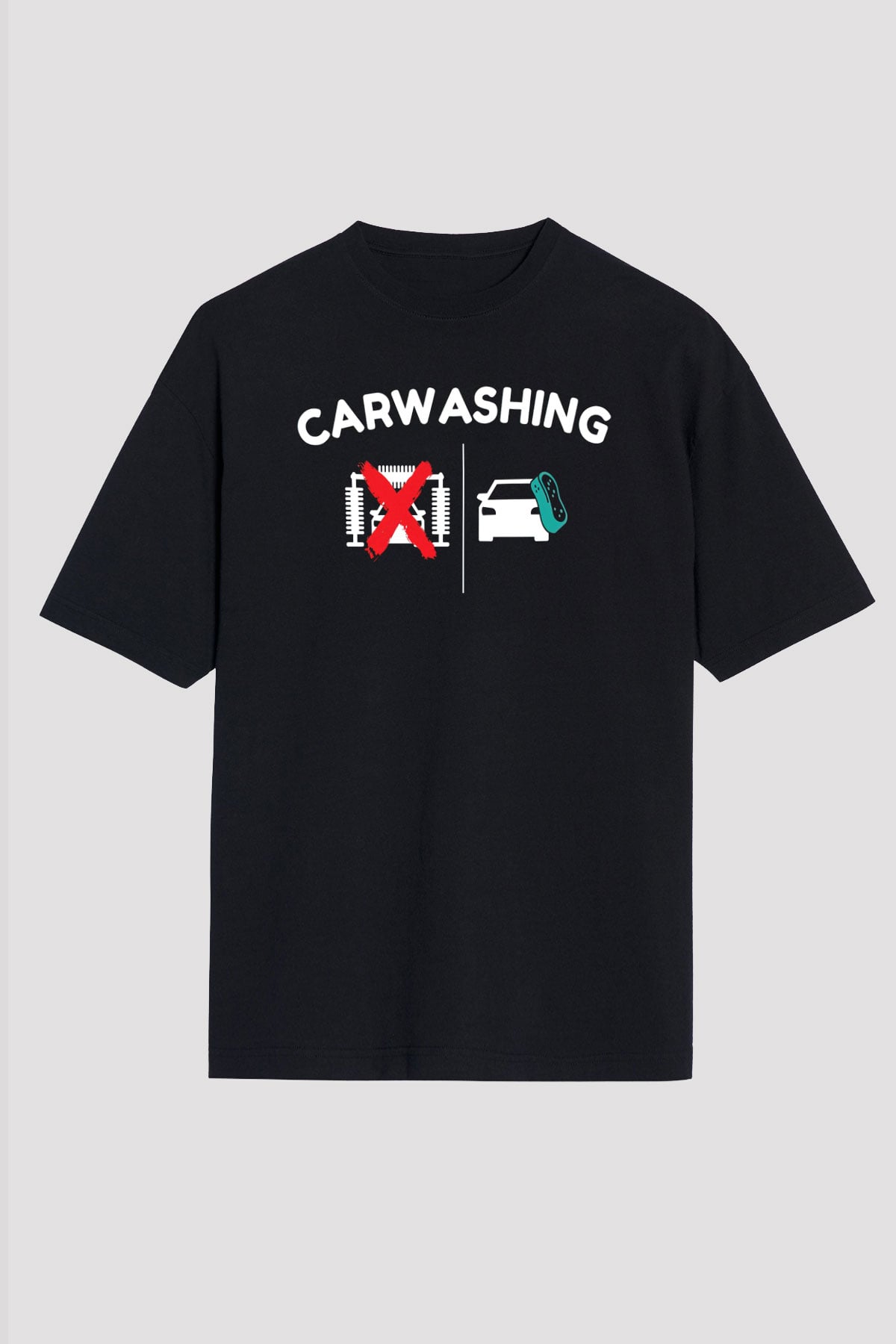 Araba yıkayıcısı Siyah Unisex Tişört T-Shirt - TişörtFabrikası