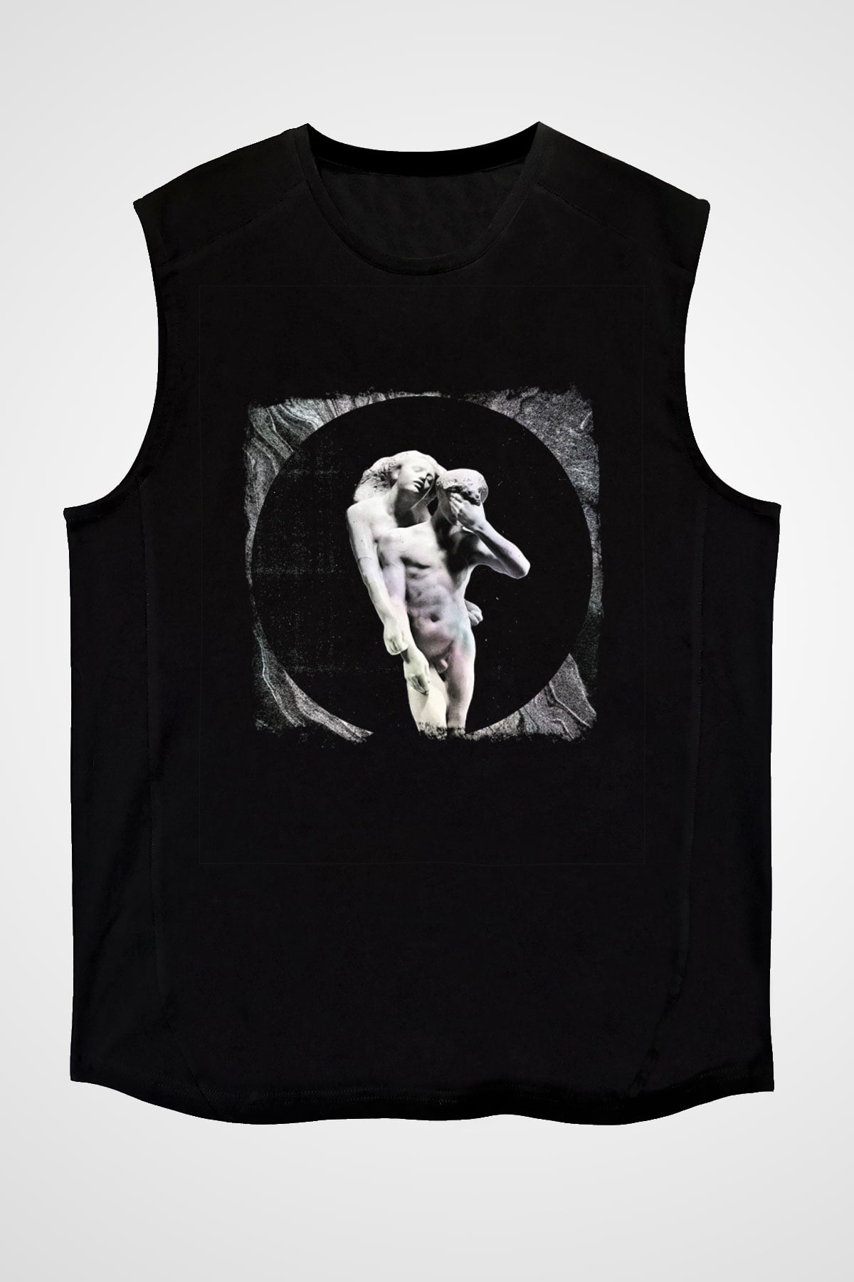 Arcade Fire Baskılı Unisex Siyah Kolsuz Tişört