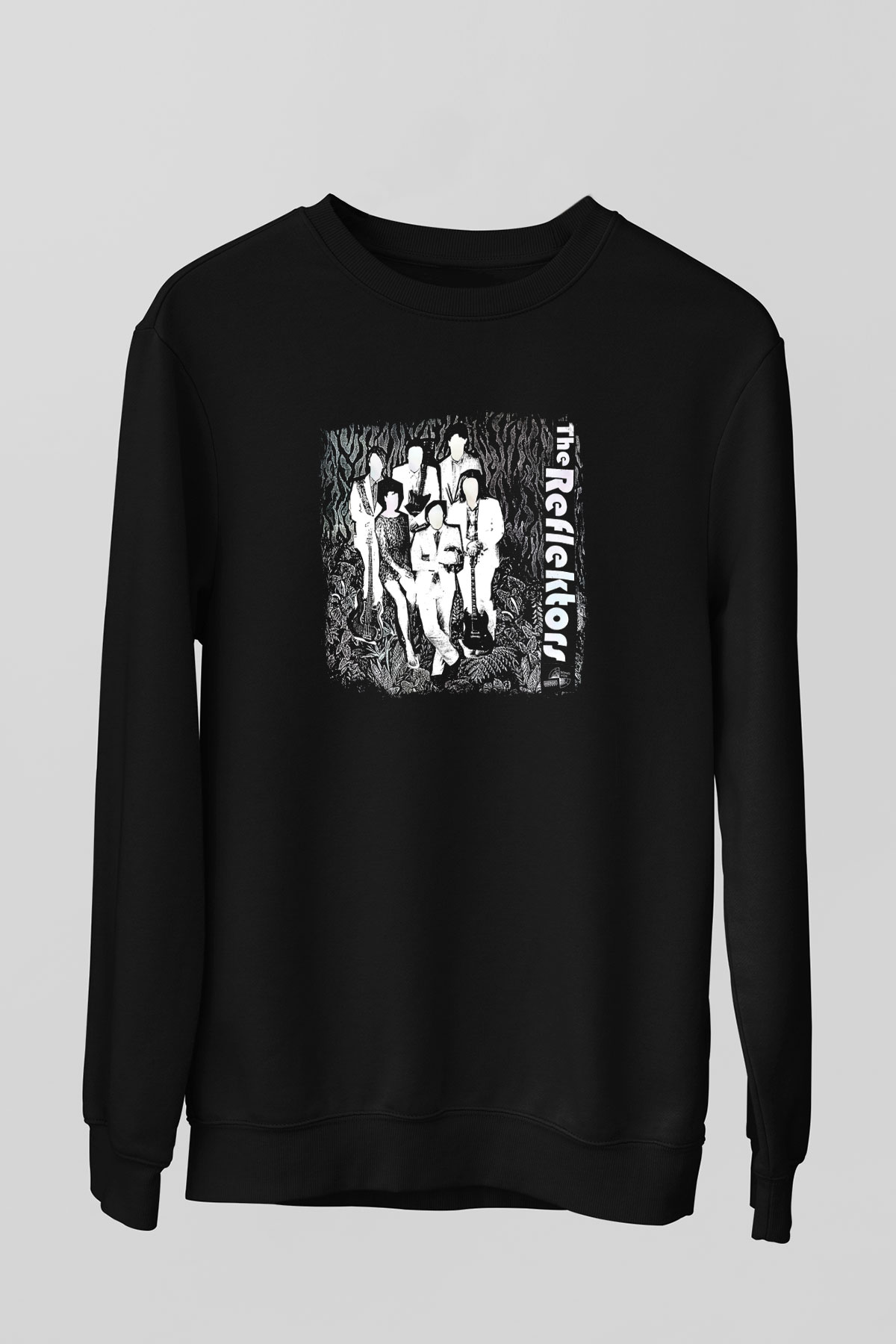 Arcade Fire Baskılı Unisex Siyah Sweatshirt