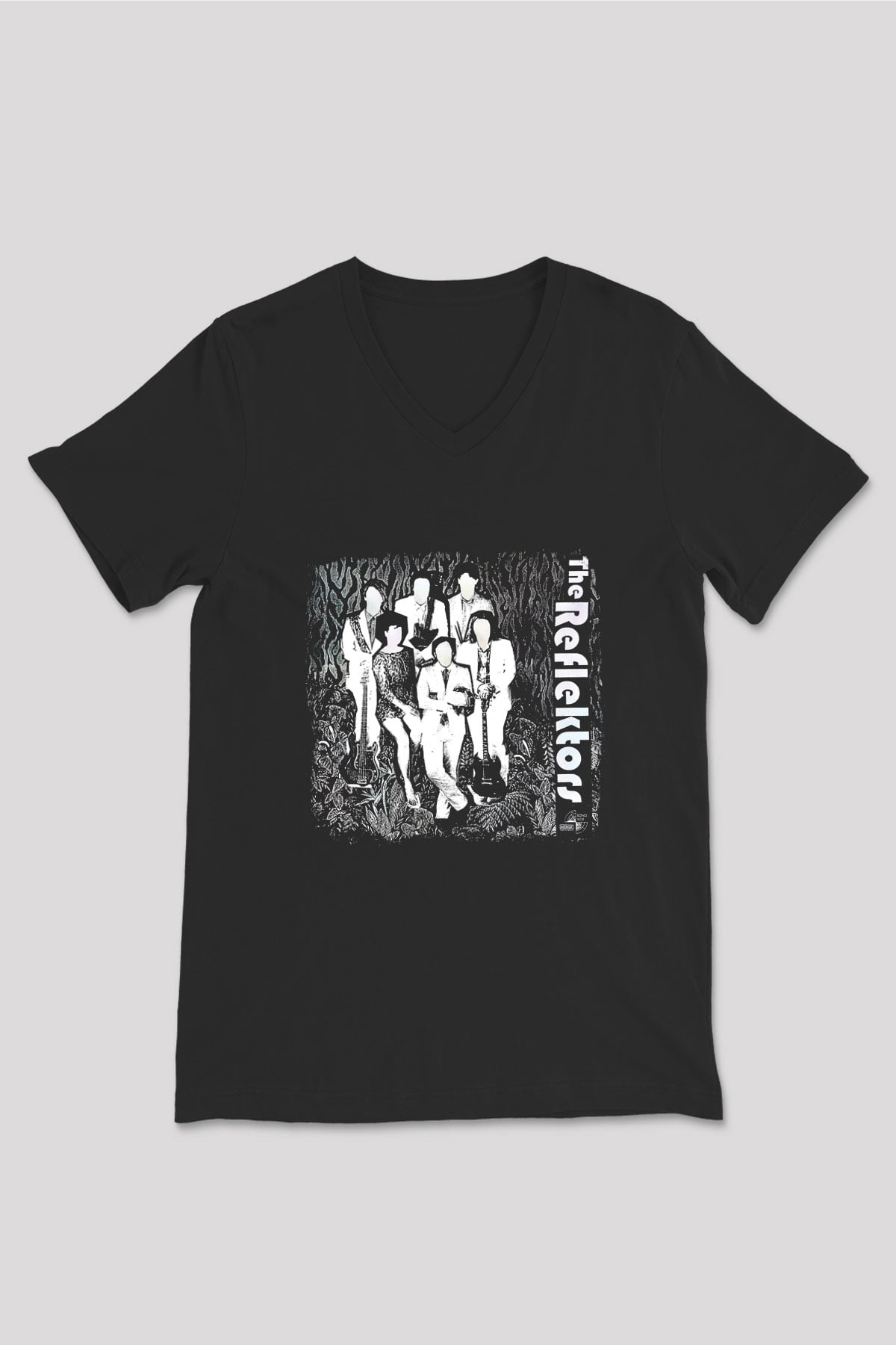 Arcade Fire Baskılı Unisex Siyah V Yaka Tişört