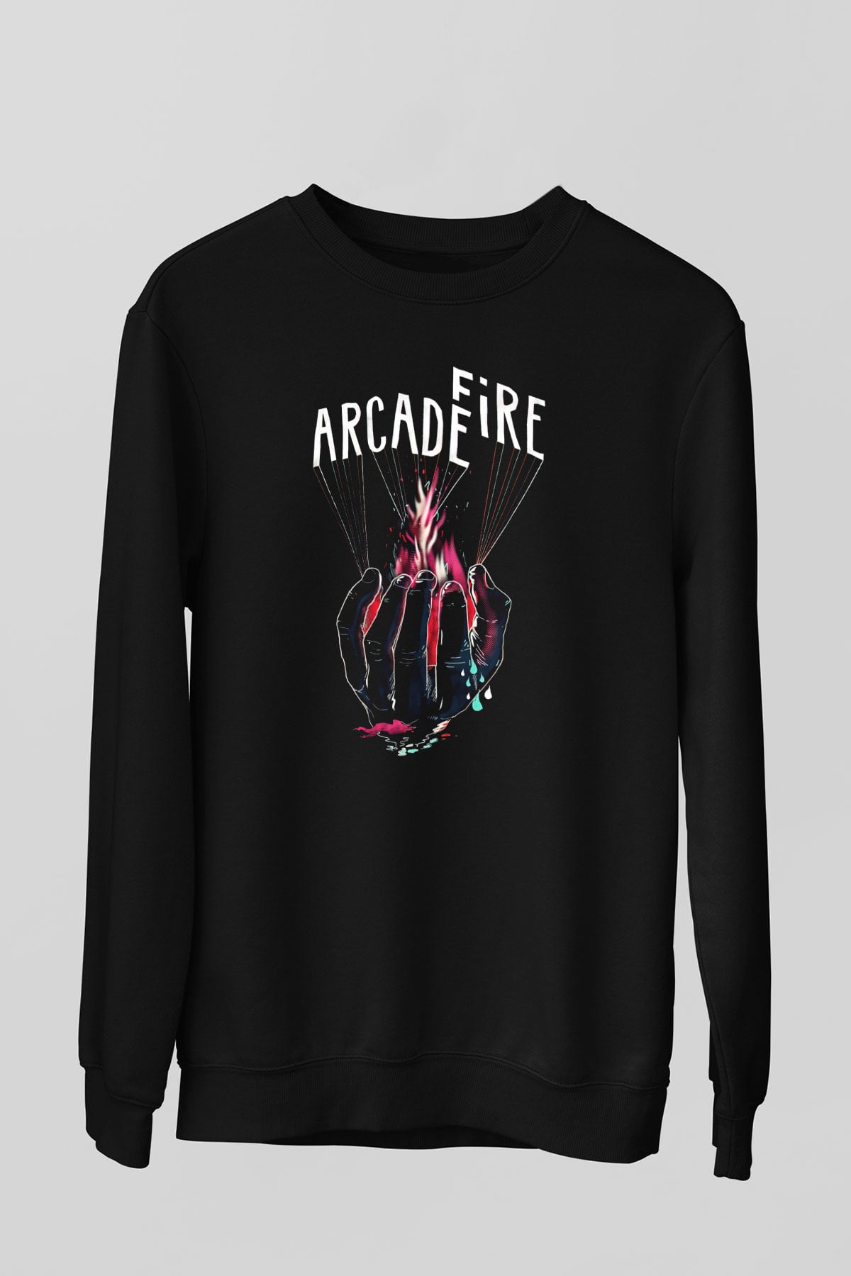 Arcade Fire Siyah Unisex Sweatshirt