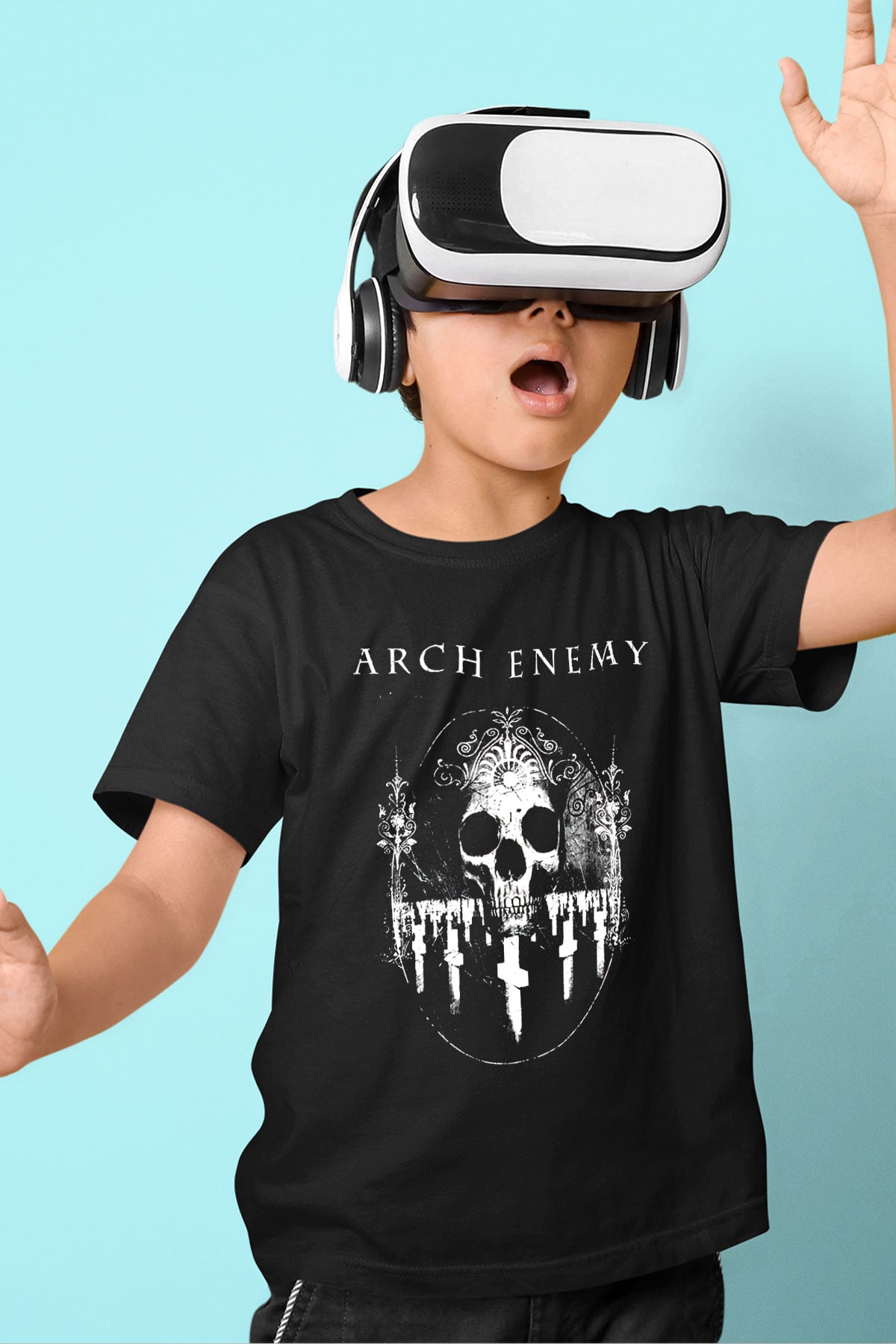 Arch Enemy Baskılı Siyah Unisex Çocuk Tişört
