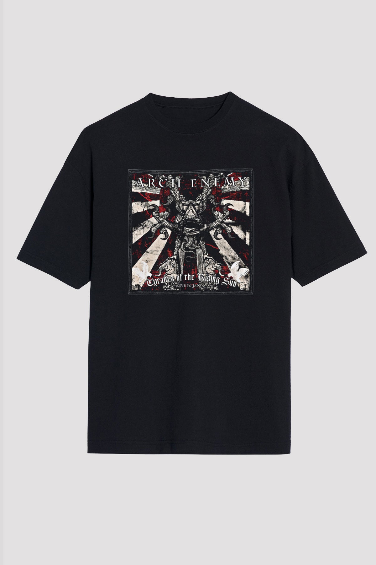 Arch Enemy Baskılı Unisex Siyah Oversize Tişört