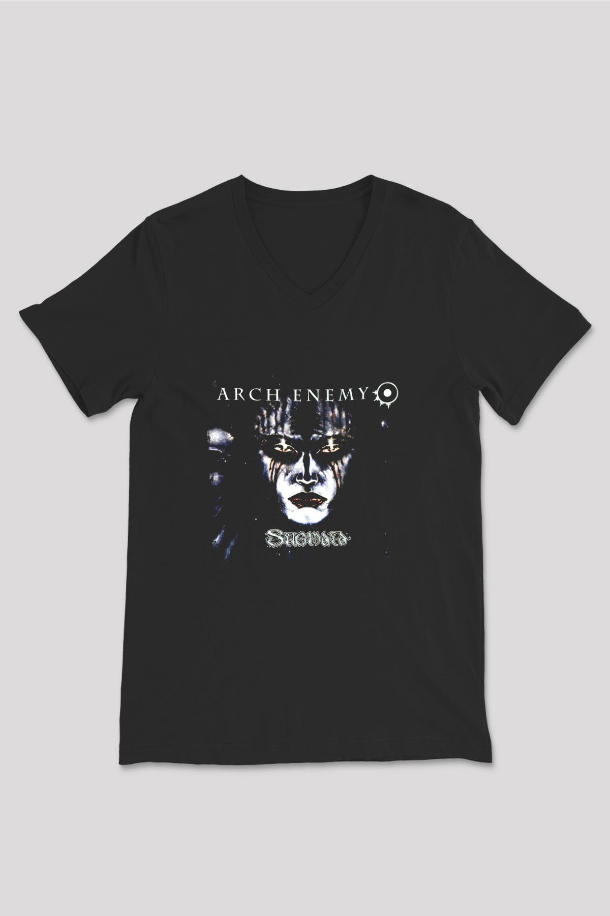 Arch Enemy Baskılı Unisex Siyah V Yaka Tişört