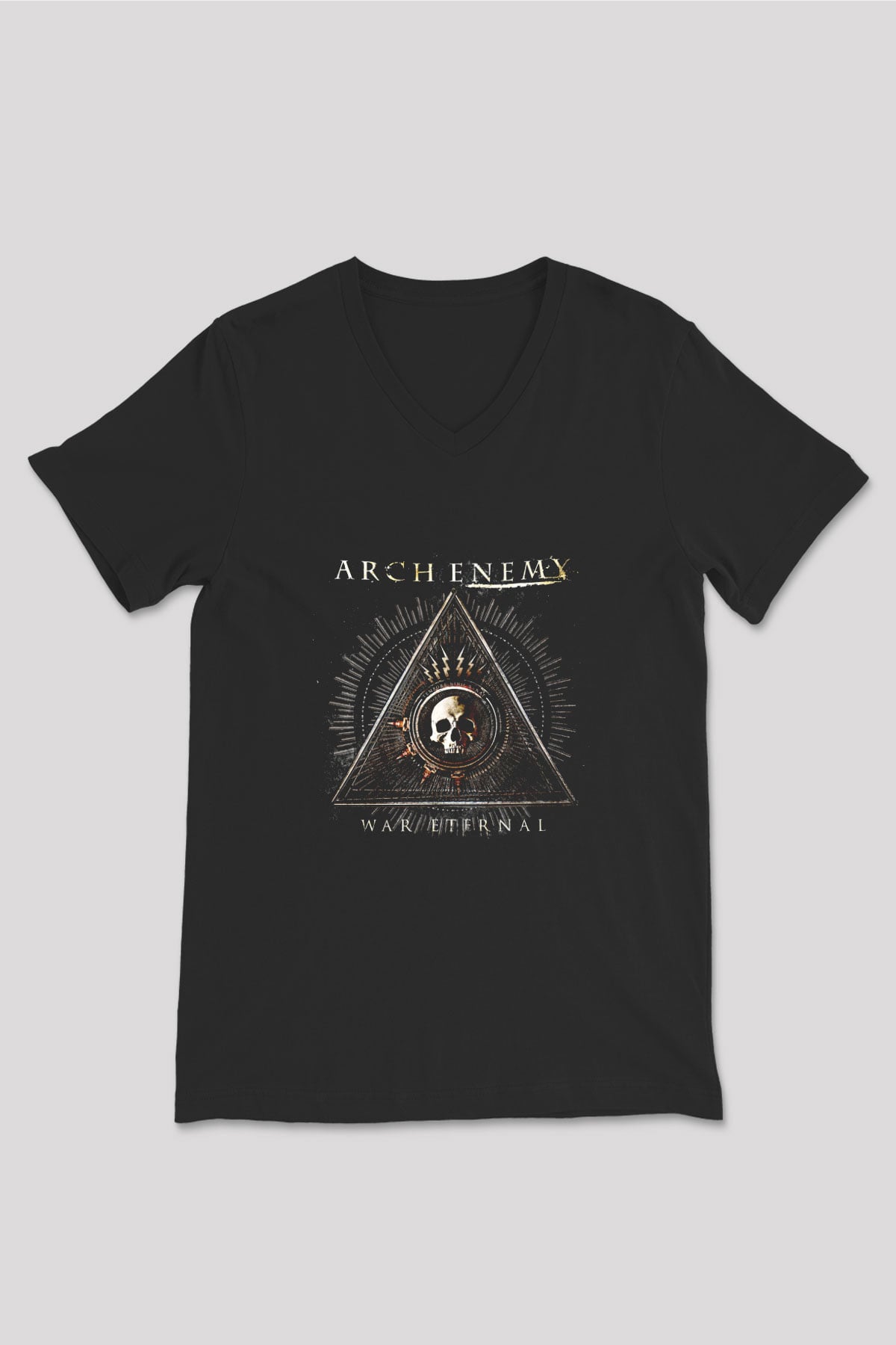 Arch Enemy Baskılı Unisex Siyah V Yaka Tişört