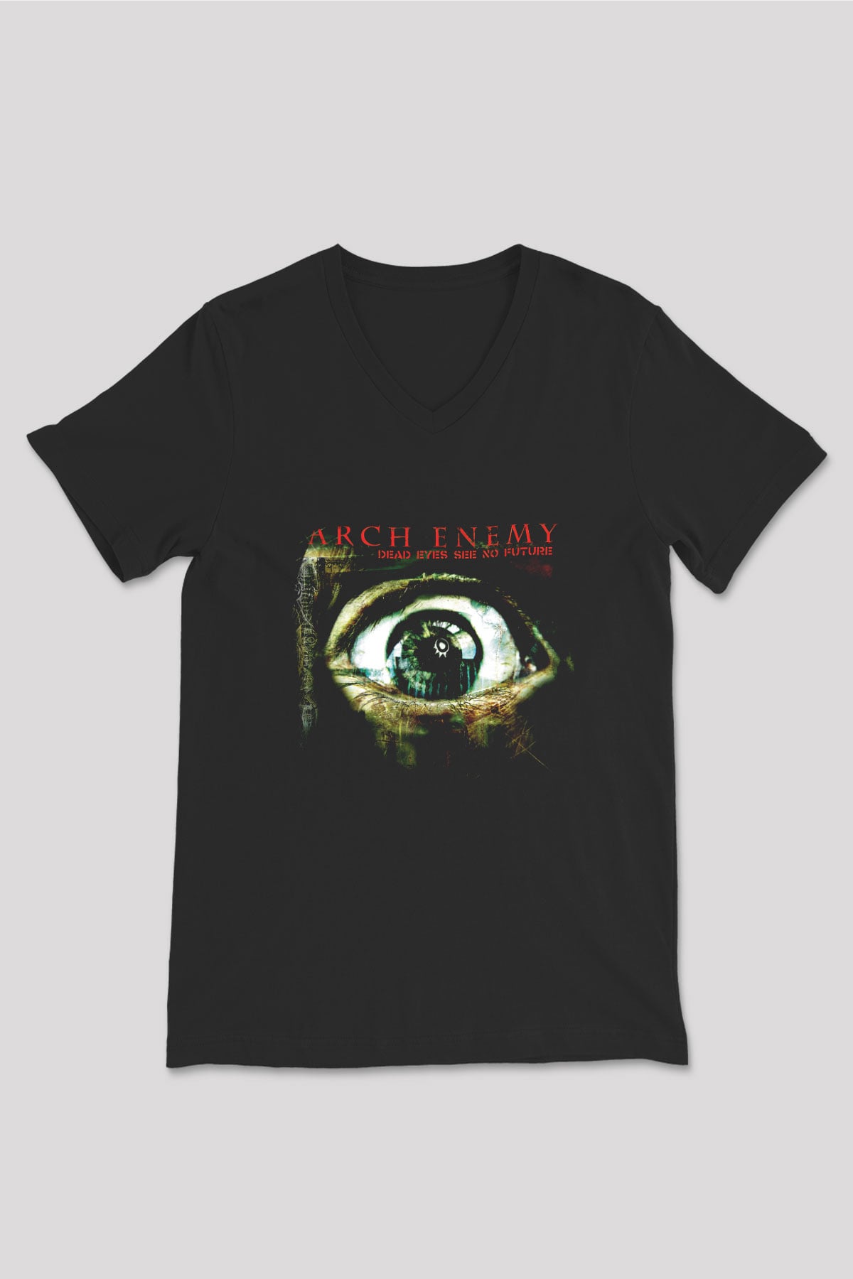 Arch Enemy Baskılı Unisex Siyah V Yaka Tişört