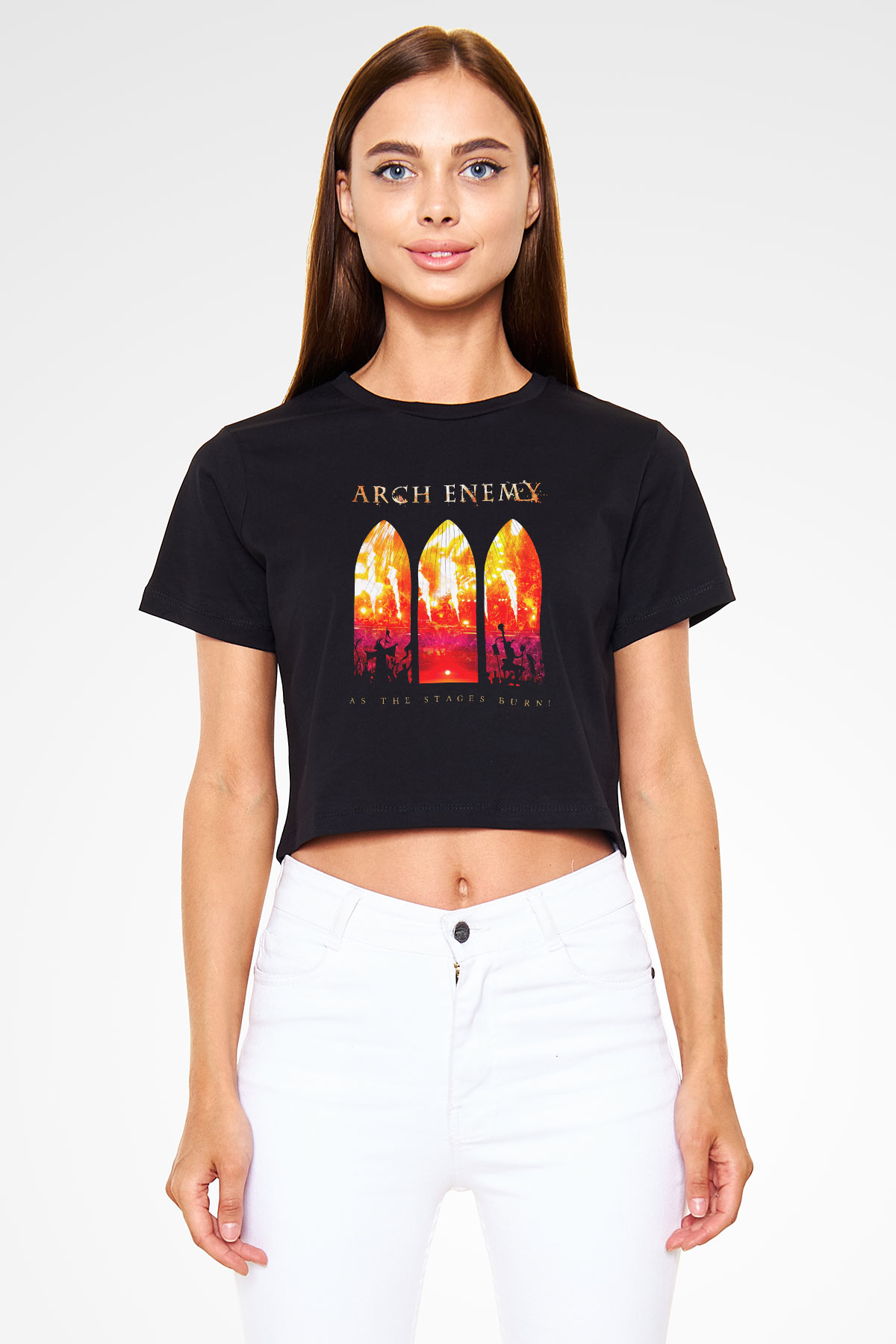 Arch Enemy Siyah Crop Top Tişört