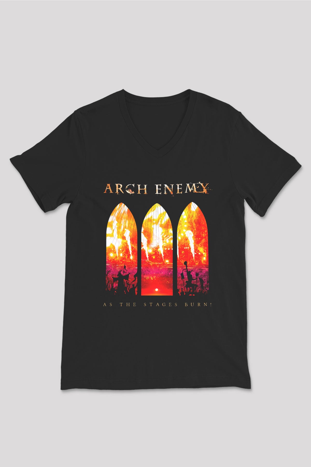 Arch Enemy Siyah Unisex V Yaka Tişört T-Shirt