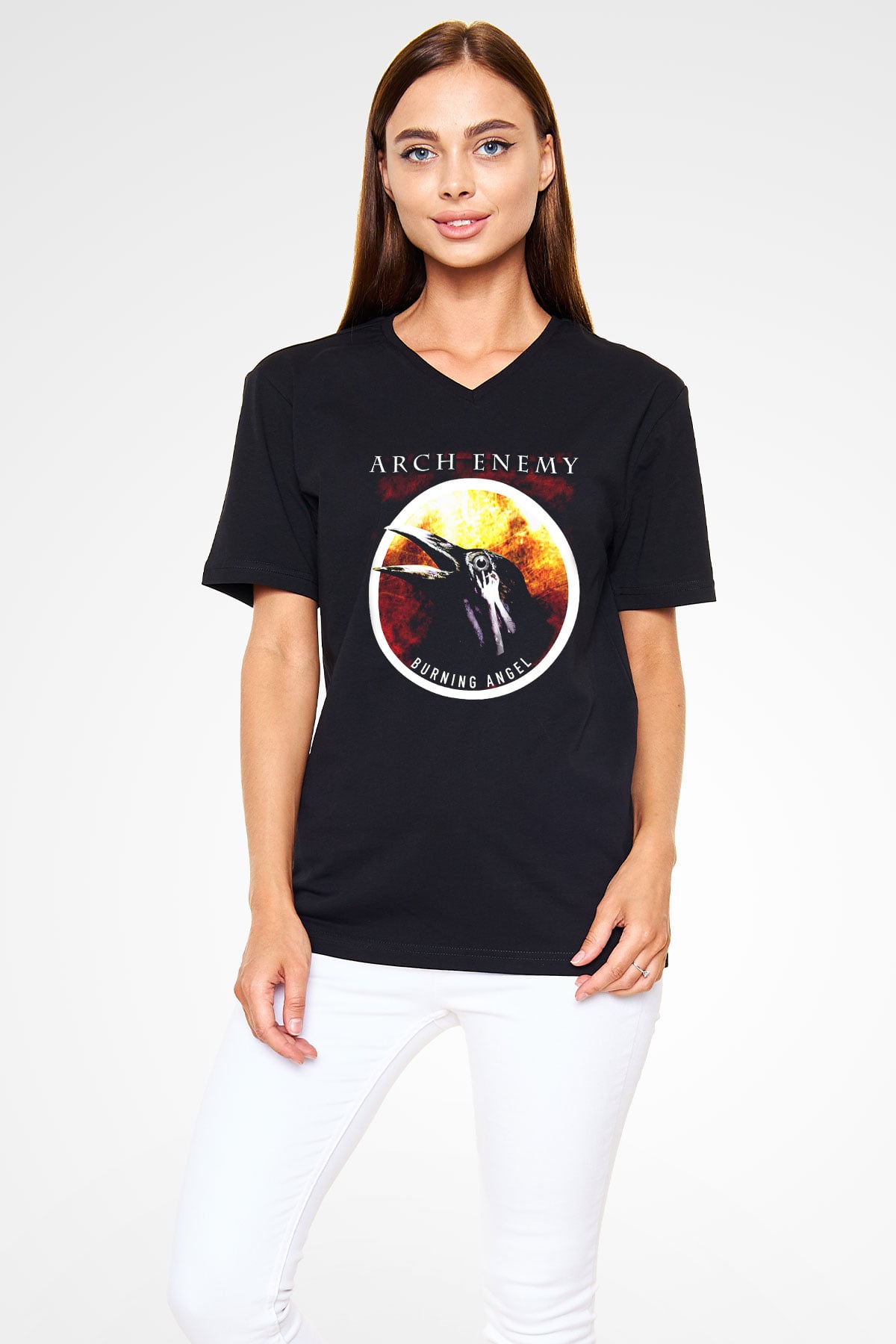 Arch Enemy Siyah Unisex V Yaka Tişört T-Shirt