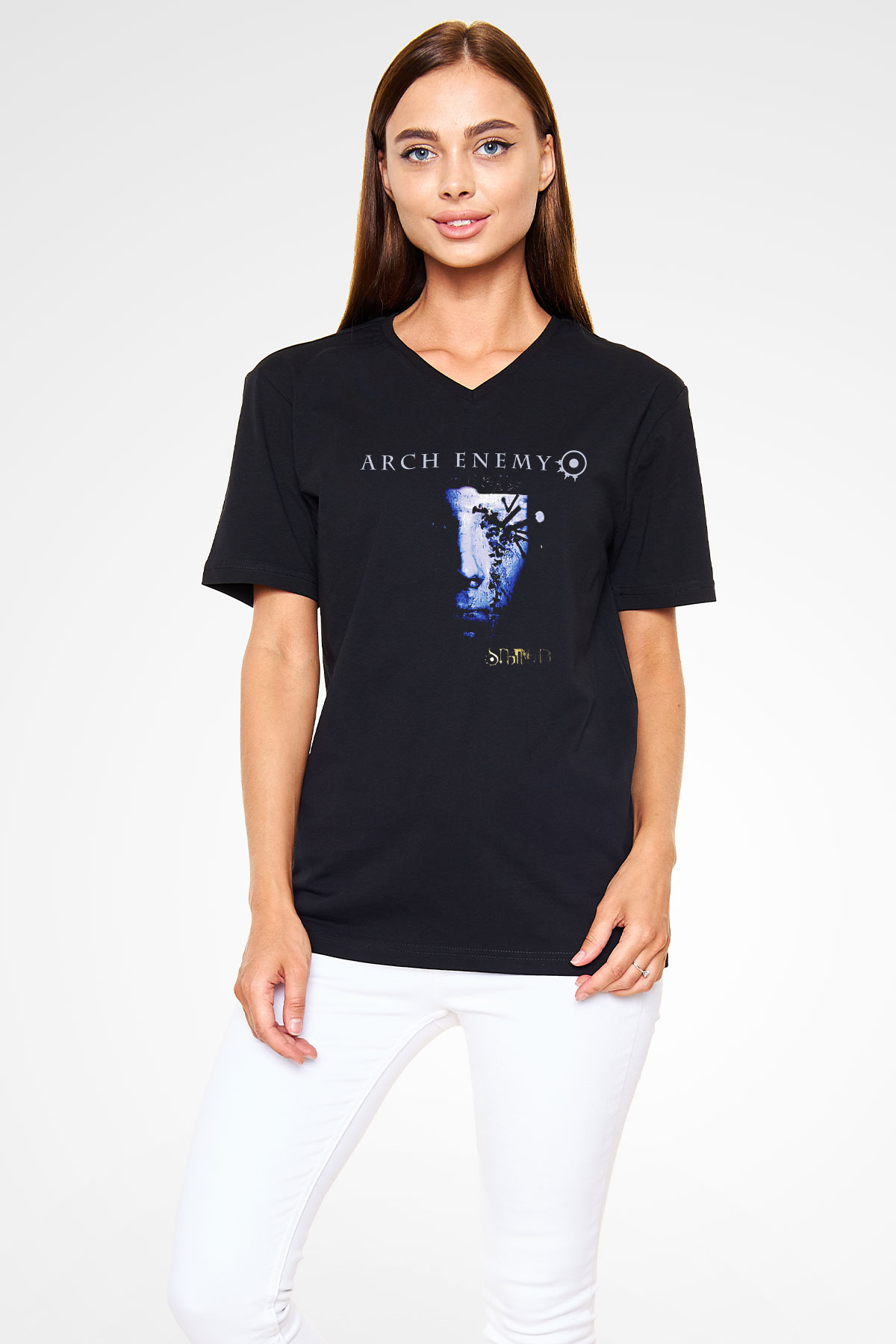 Arch Enemy Siyah Unisex V Yaka Tişört T-Shirt