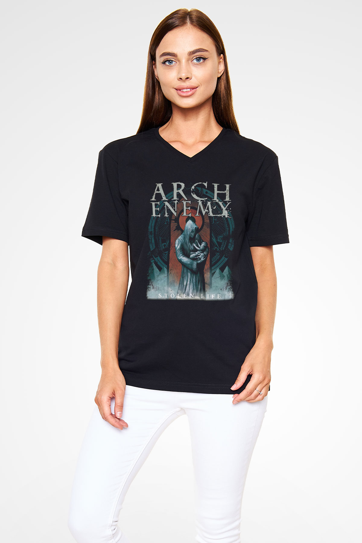 Arch Enemy Siyah Unisex V Yaka Tişört T-Shirt