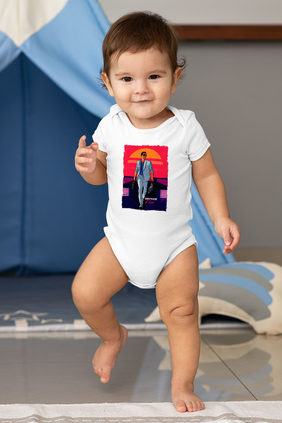 Archer Beyaz Bebek Body - Zıbın