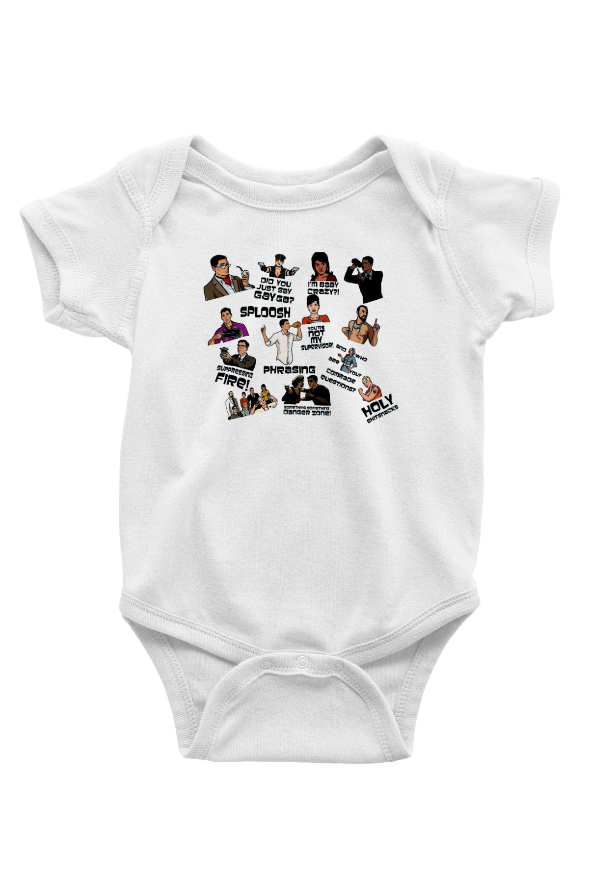 Archer Beyaz Bebek Body - Zıbın
