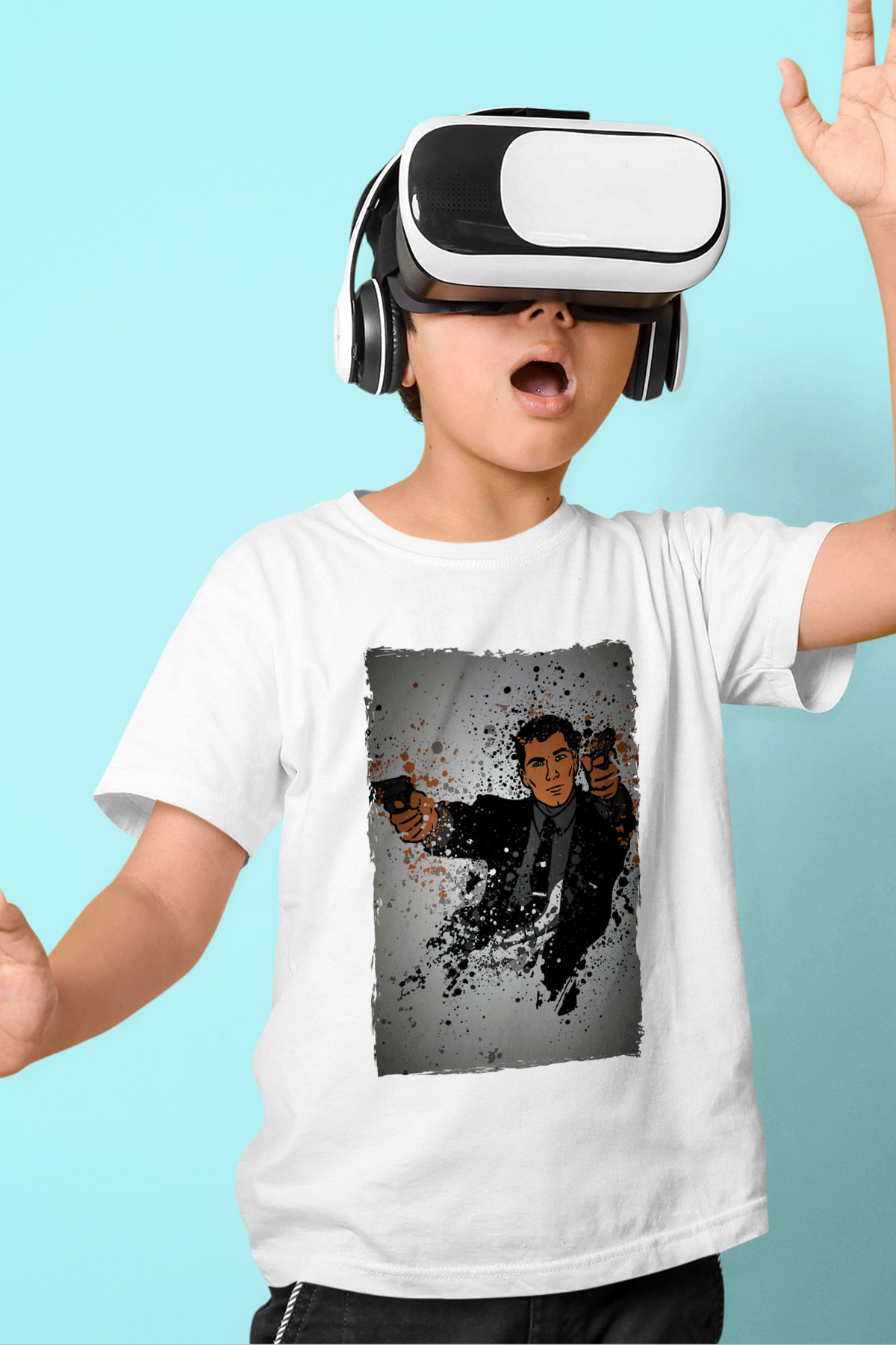 Archer Beyaz Unisex Çocuk Tişört