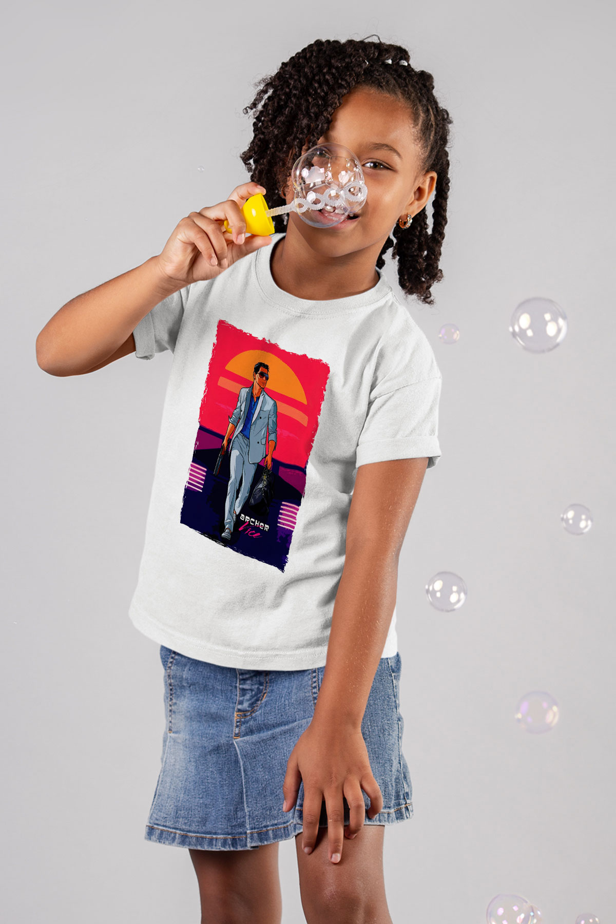 Archer Beyaz Unisex Çocuk Tişört