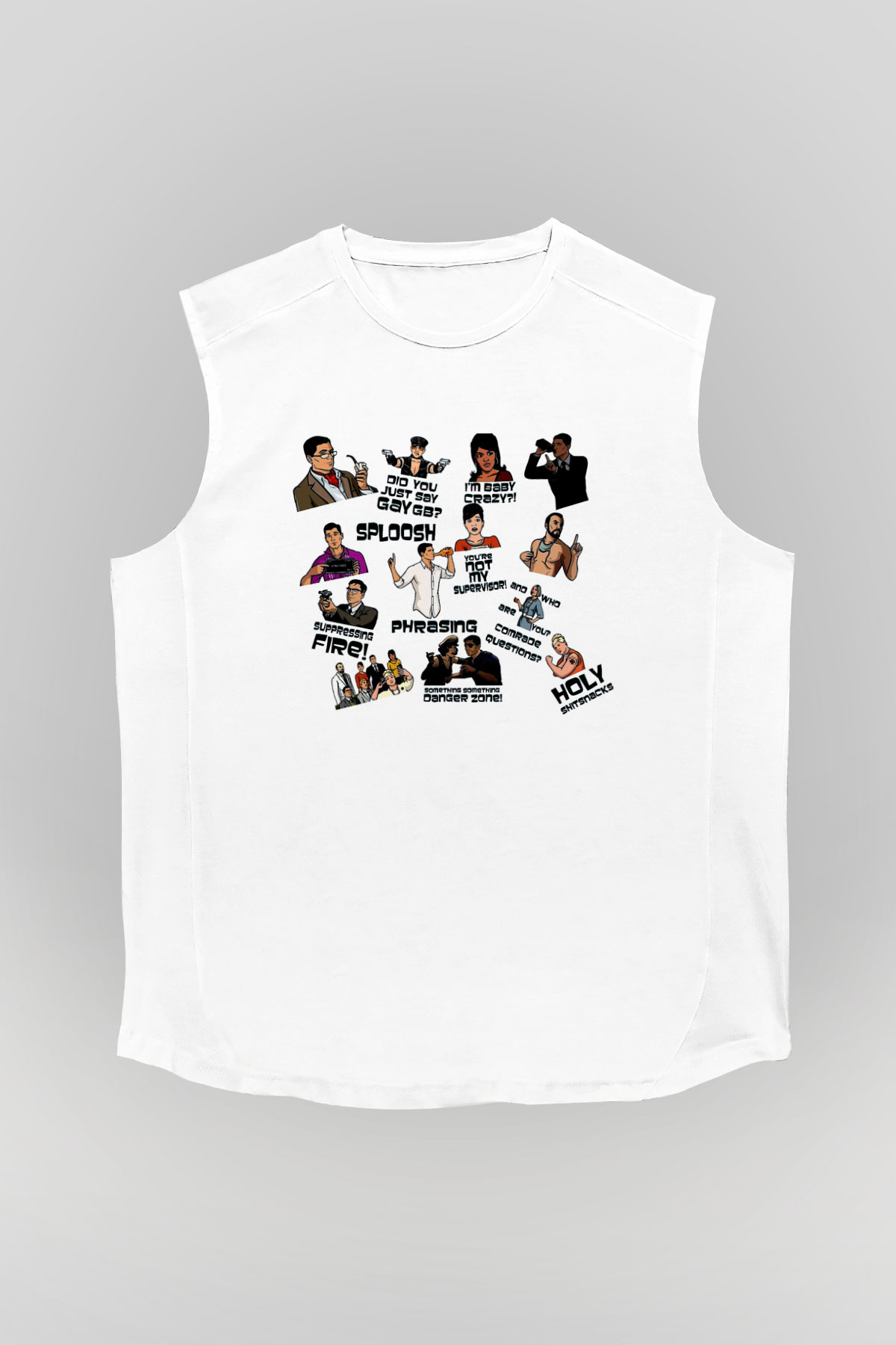 Archer Beyaz Unisex Kolsuz Tişört