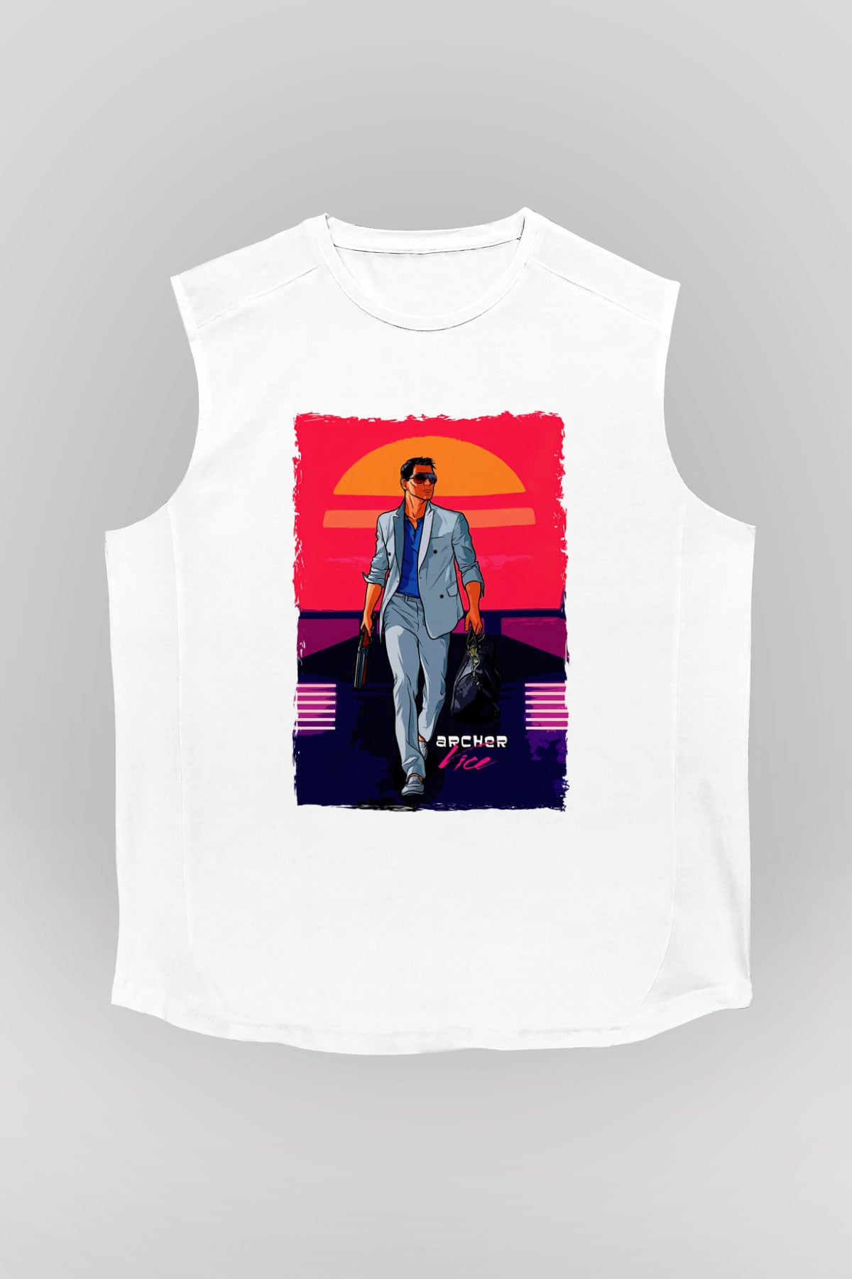 Archer Beyaz Unisex Kolsuz Tişört