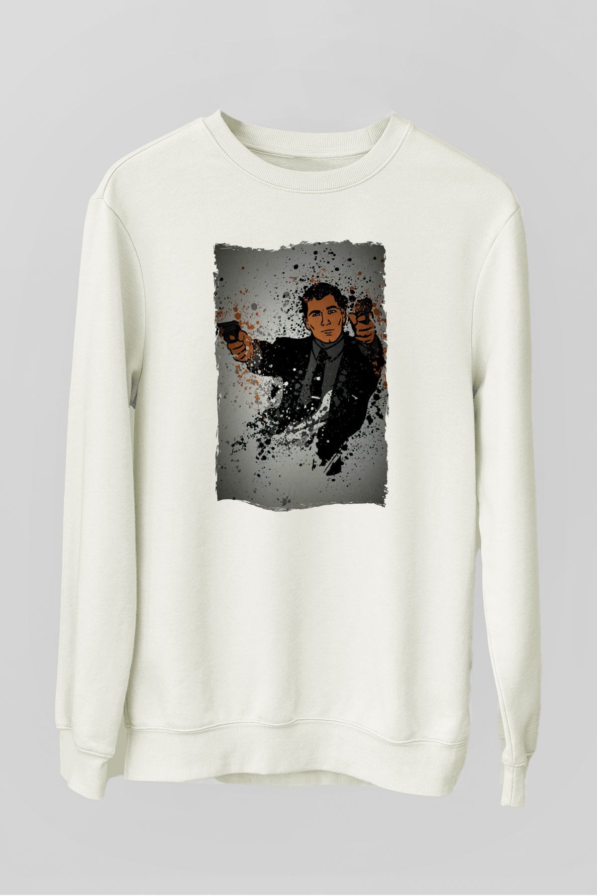 Archer Beyaz Unisex Sweatshirt