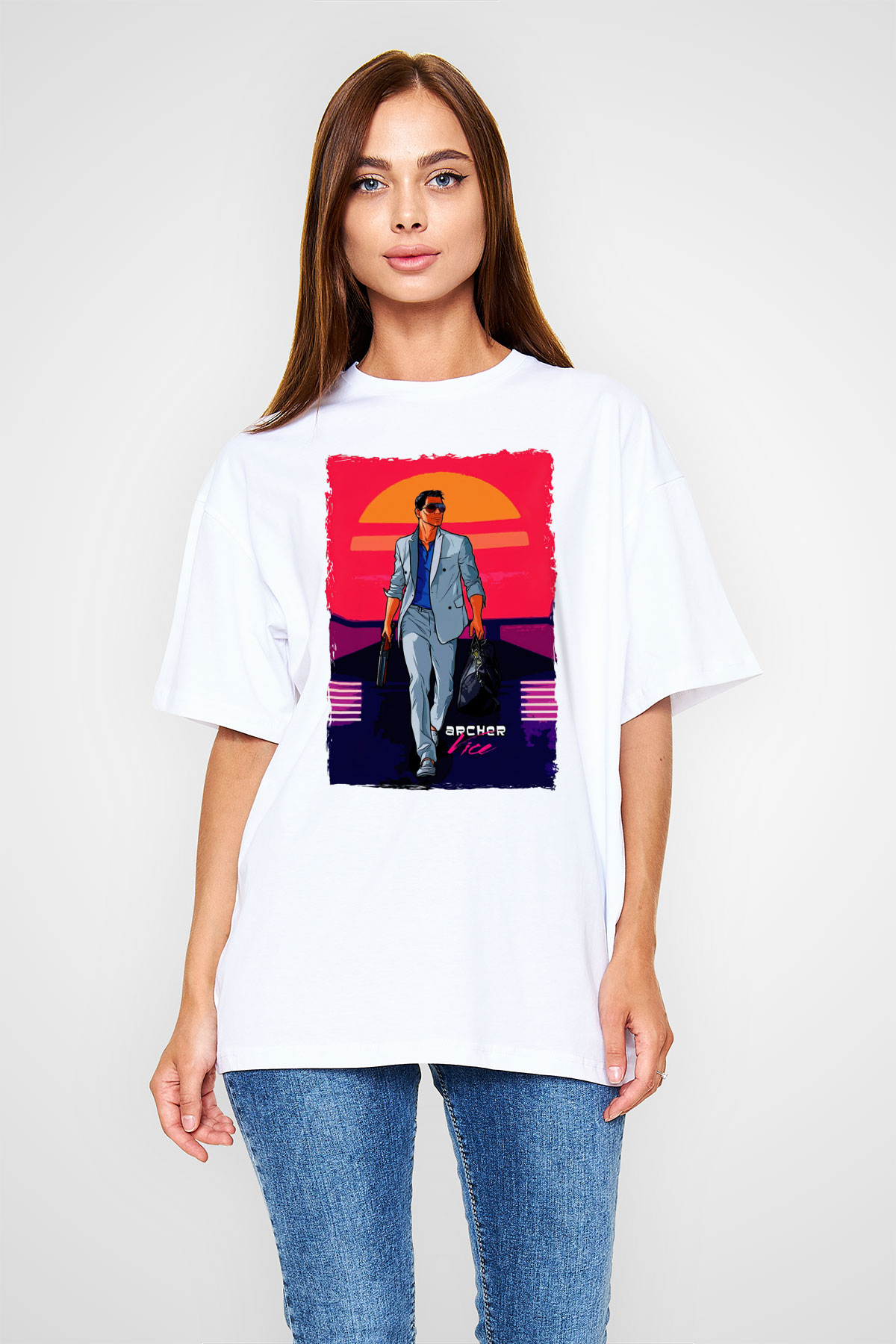 Archer Beyaz Unisex Tişört T-Shirt